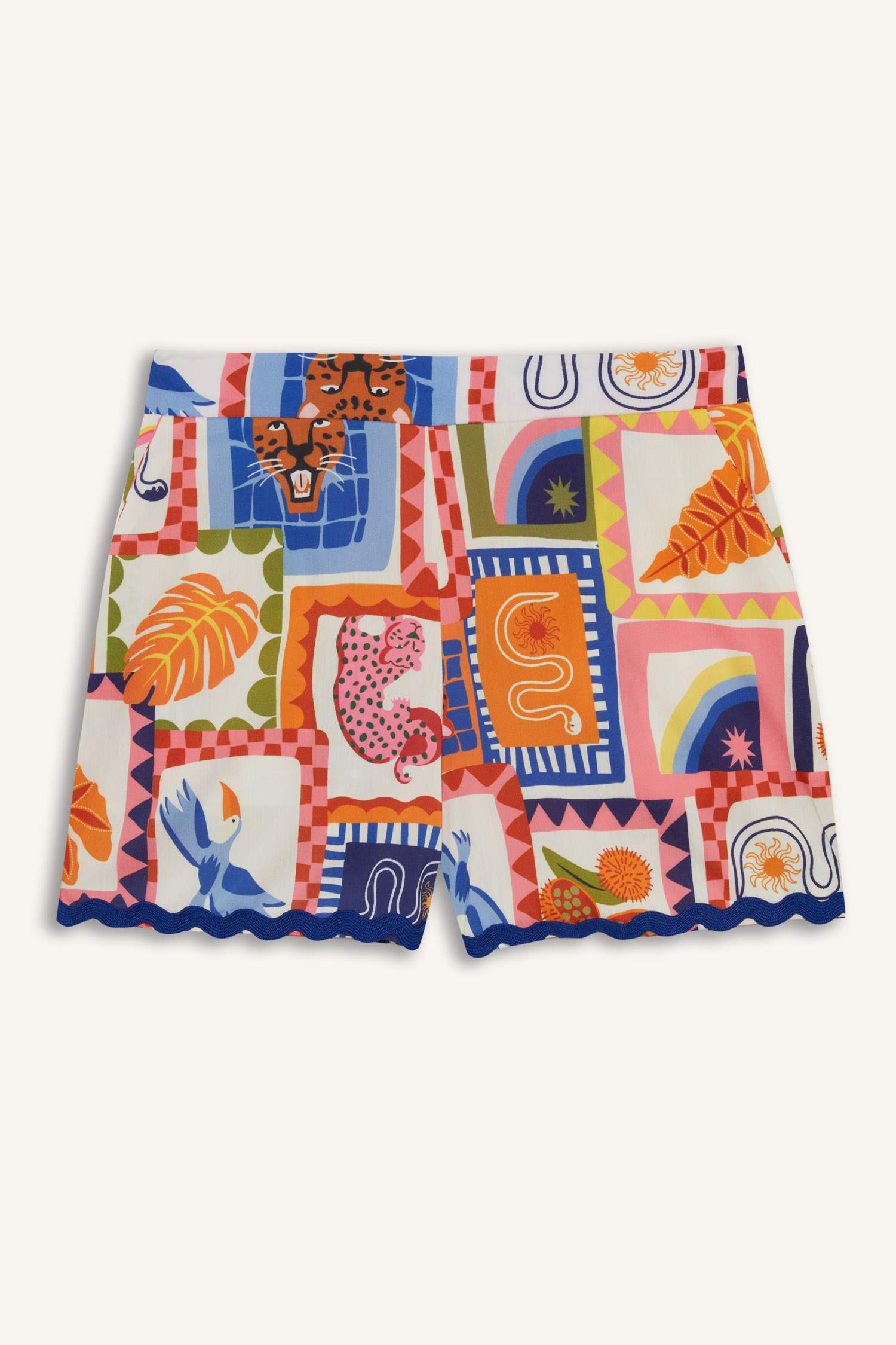 Fall in Love Regular Fit Tropical Patterned Beach Wear