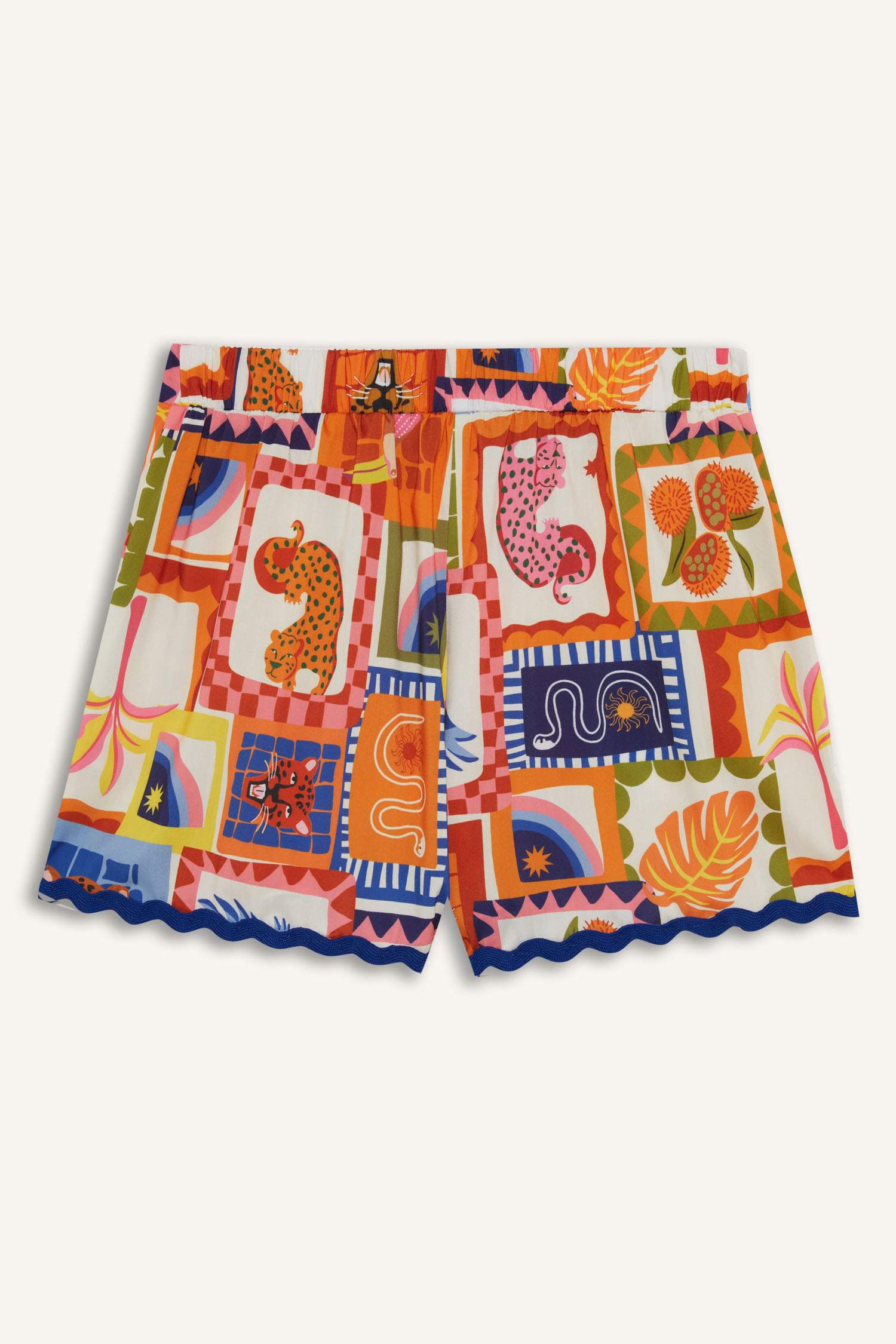 Fall in Love Regular Fit Tropical Patterned Beach Wear