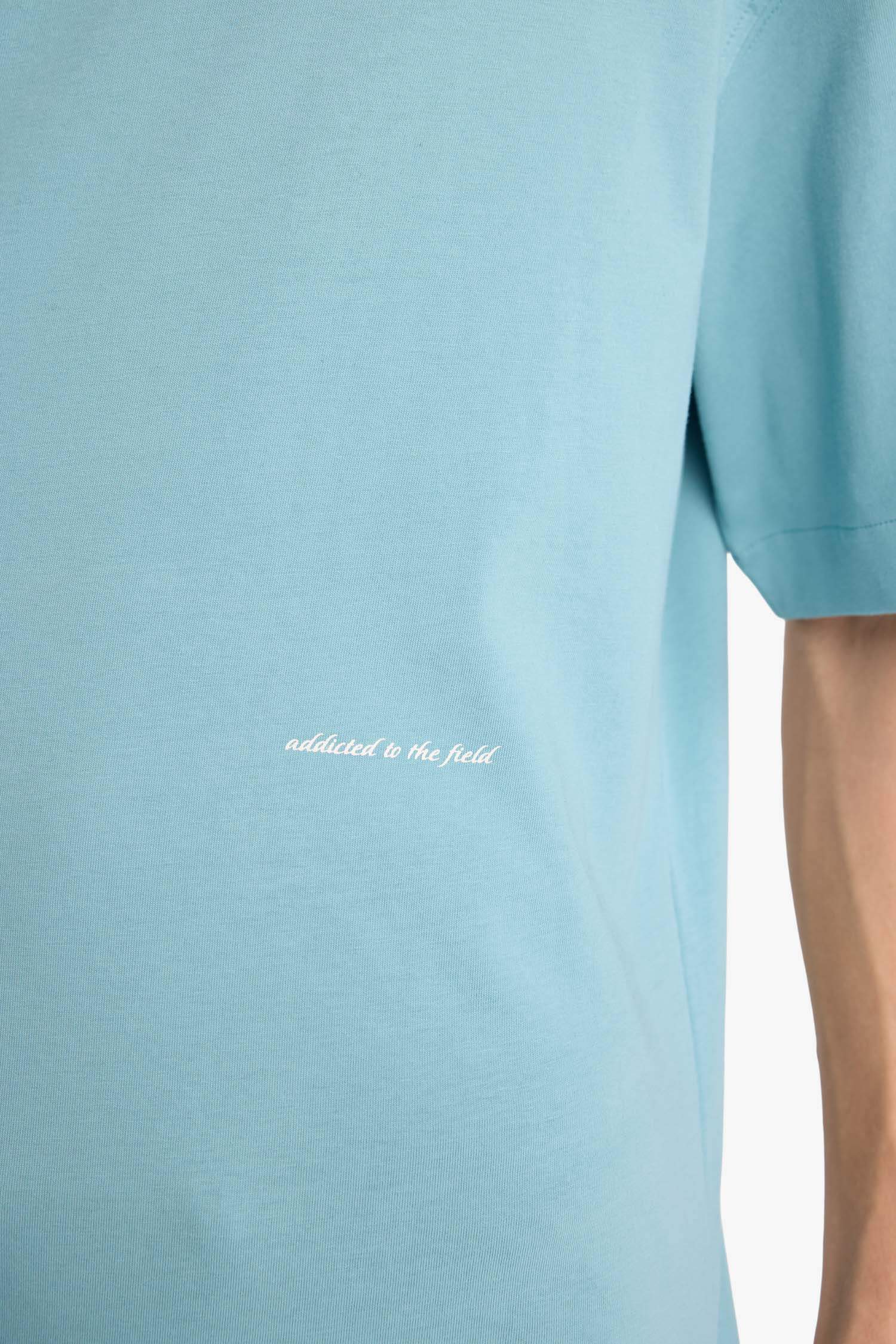 Boxy Fit Bisiklet Yaka Baskılı Kısa Kollu Tişört