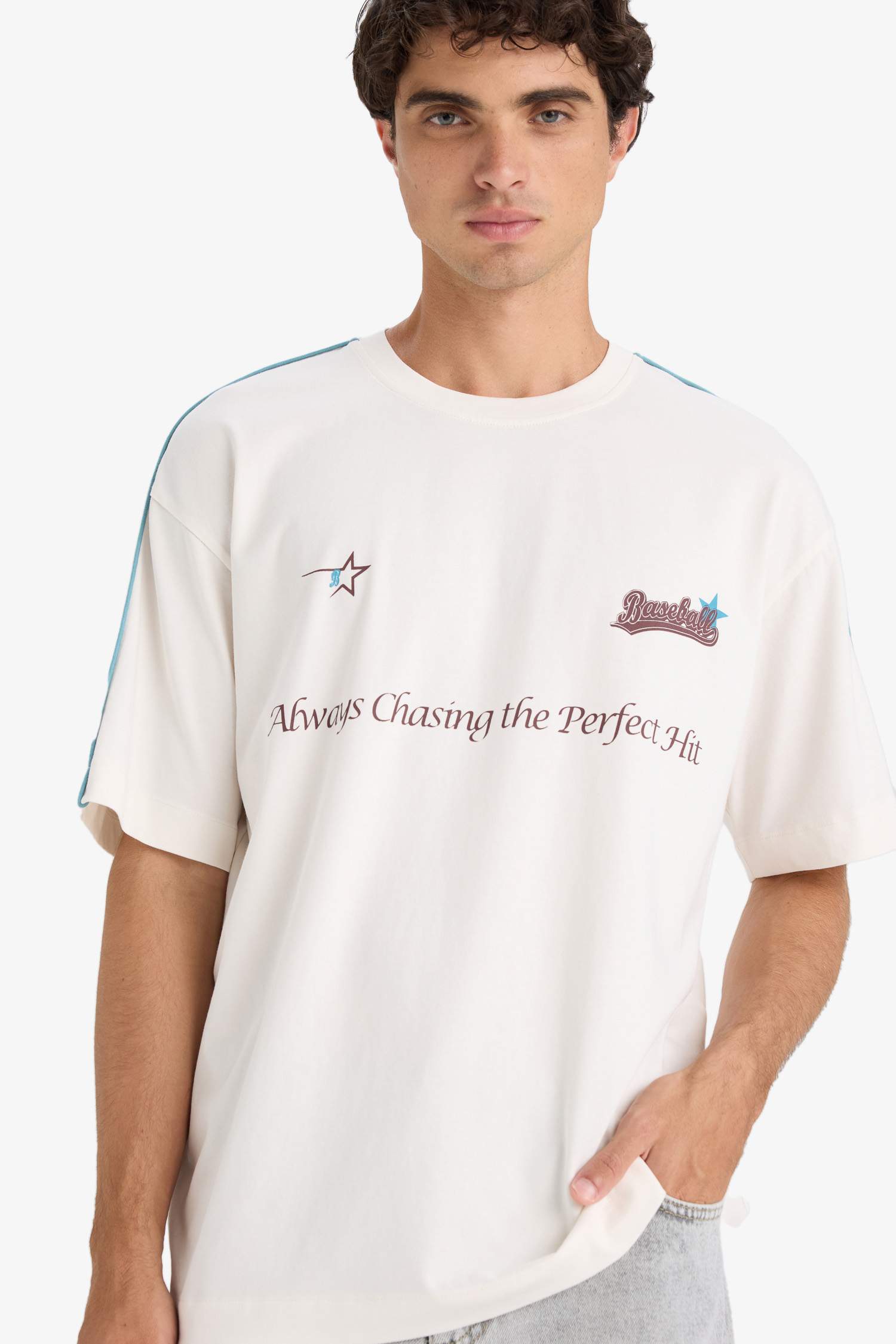 Boxy Fit Crew Neck Short Sleeve T-Shirt