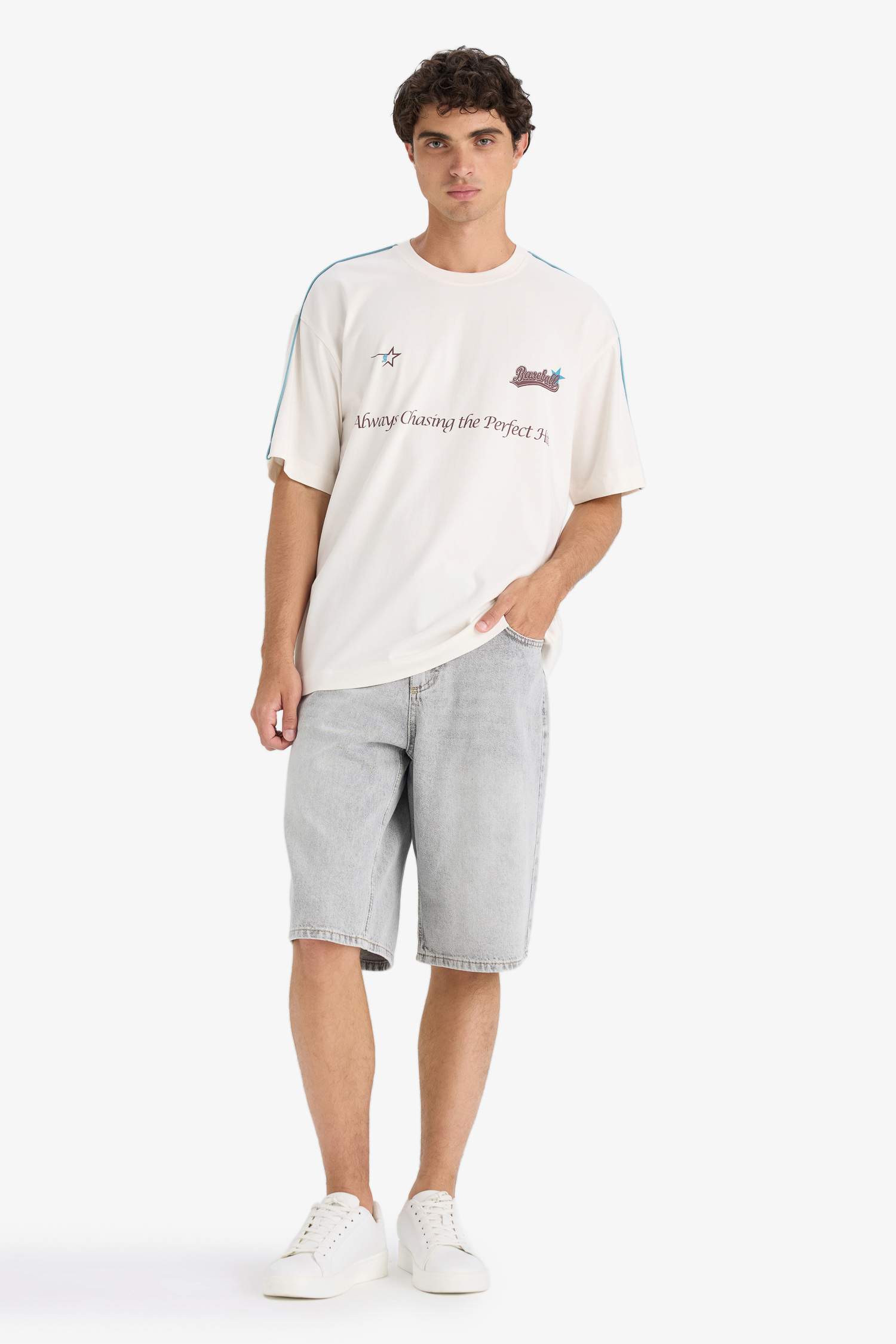 Boxy Fit Crew Neck Short Sleeve T-Shirt