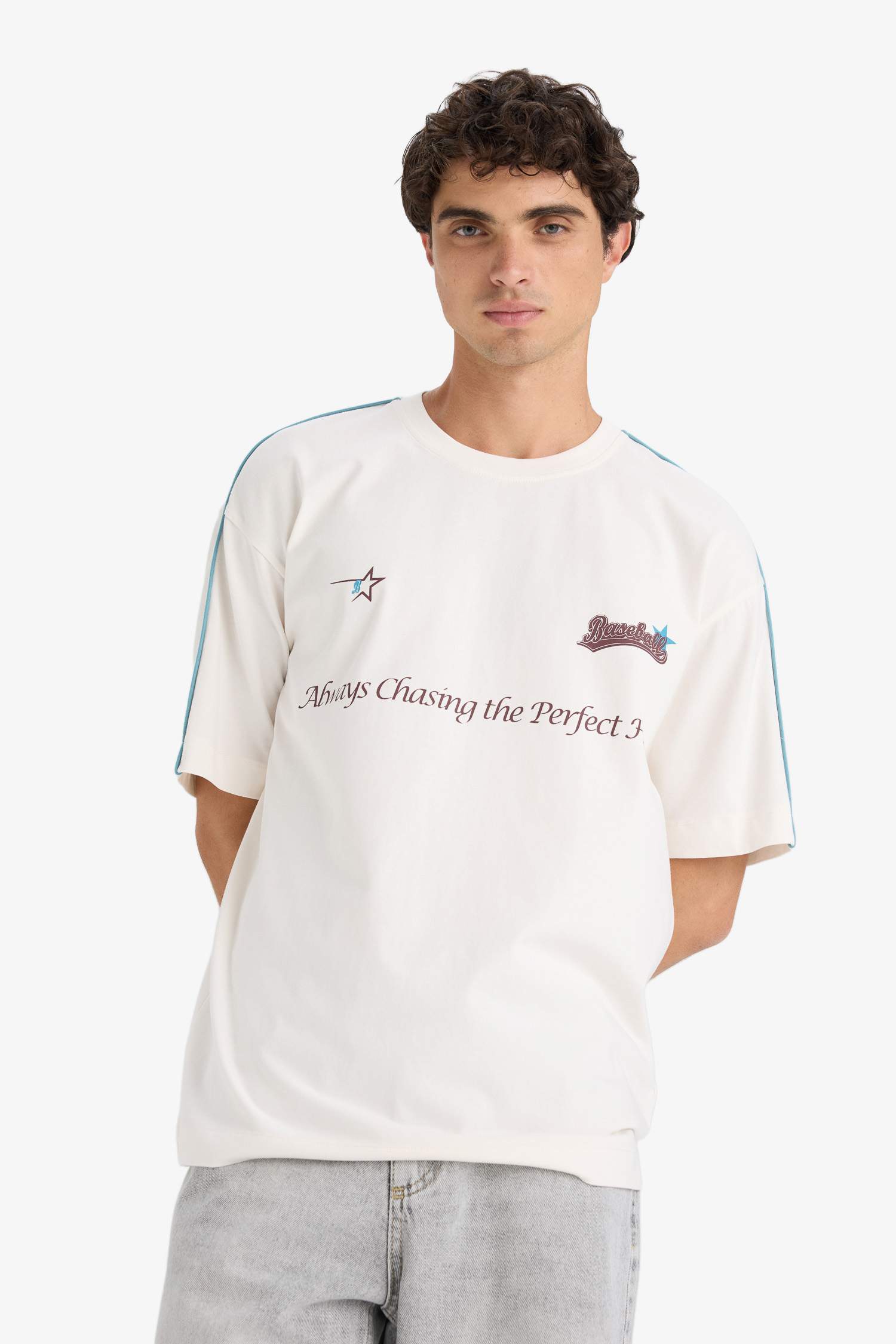 Boxy Fit Crew Neck Short Sleeve T-Shirt