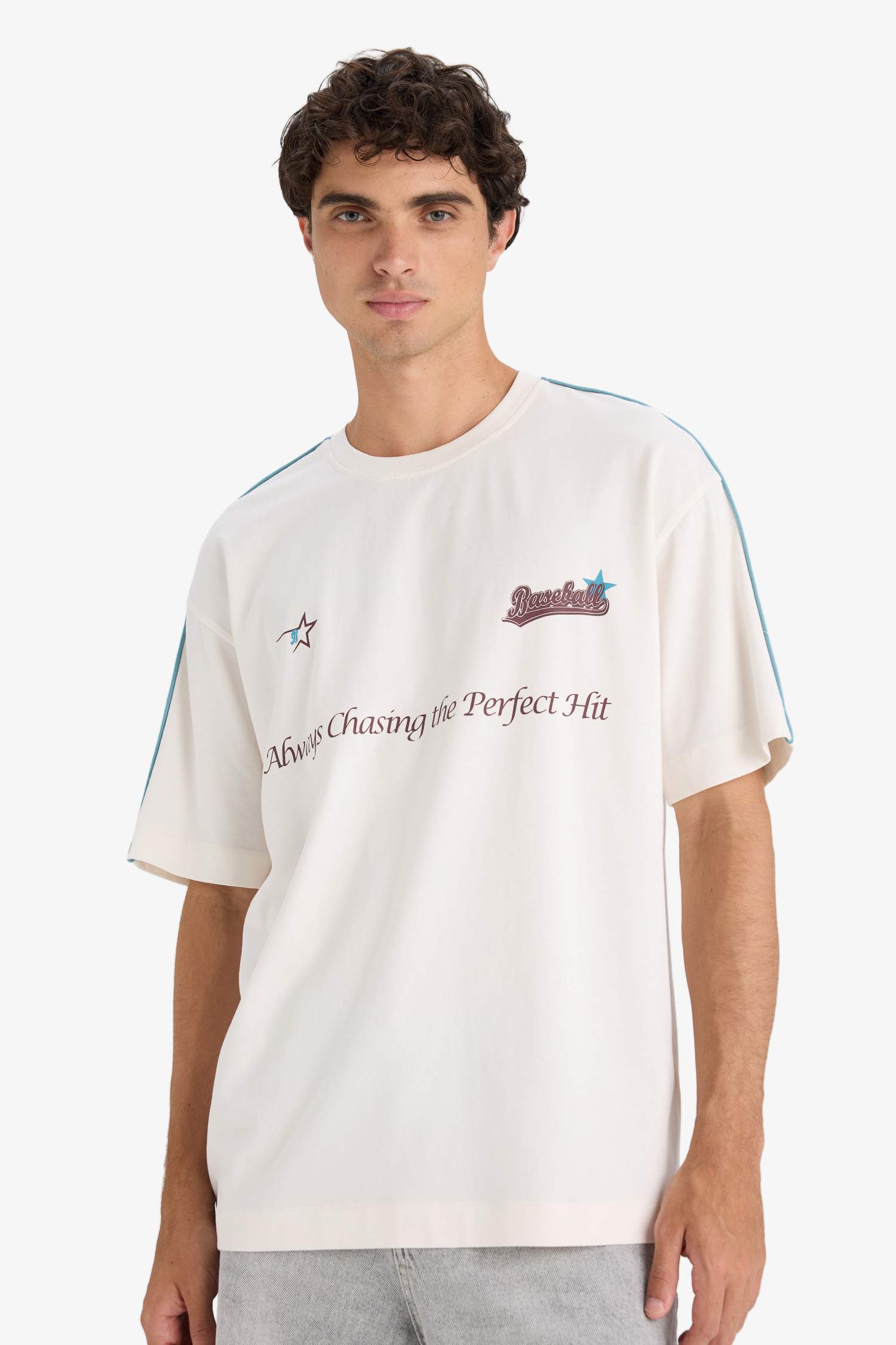 Boxy Fit Crew Neck Short Sleeve T-Shirt