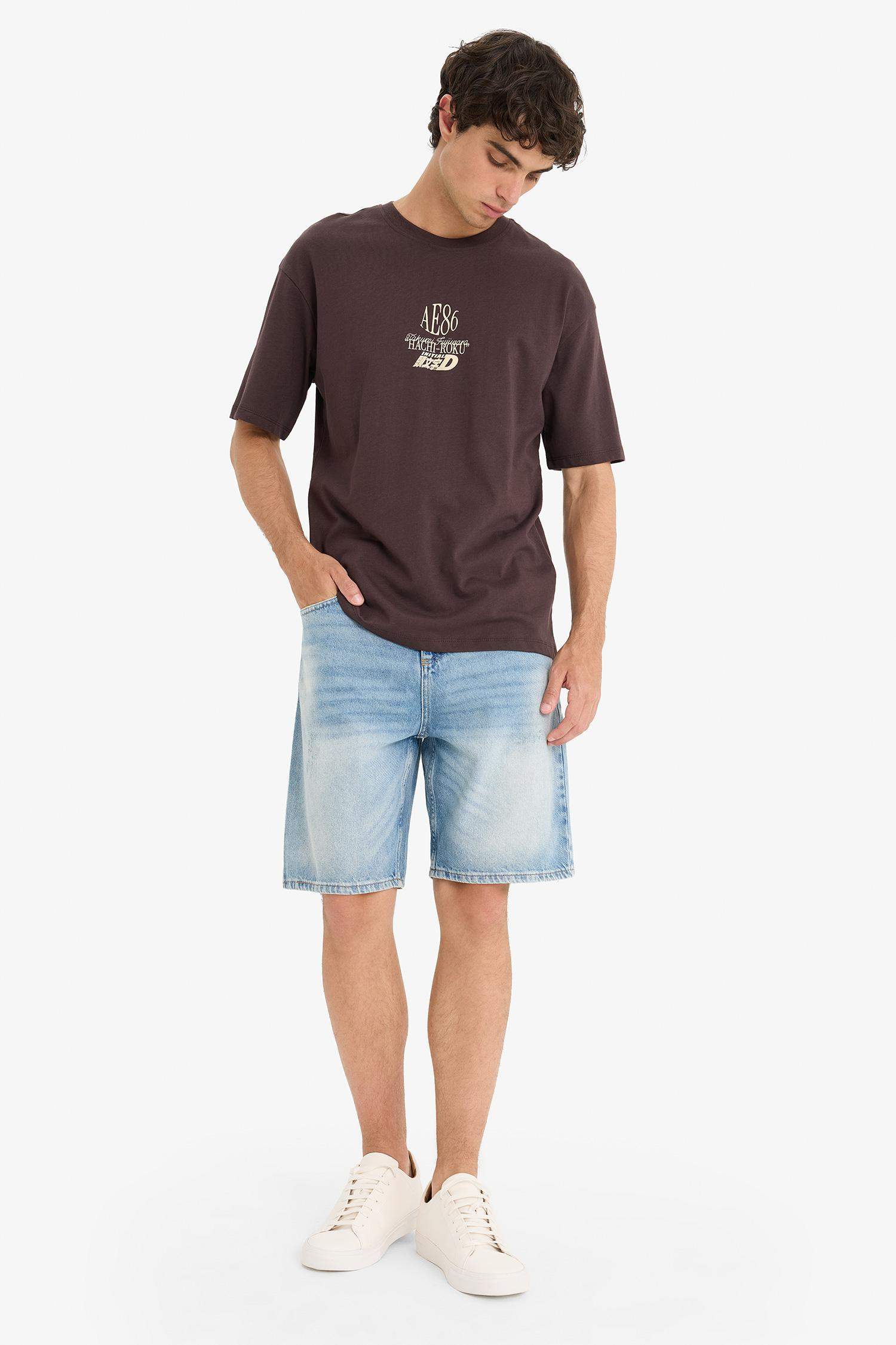 شورت برمودا قطن قصة مستقيمة