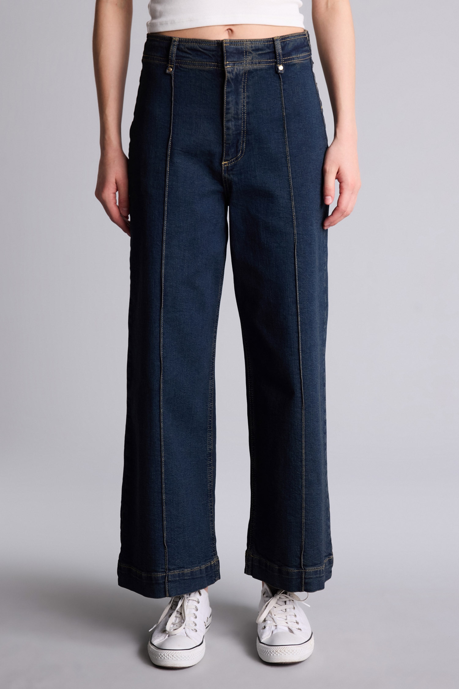 DeFacto Culotte Yüksek Bel Jean Pantolon görsel 3