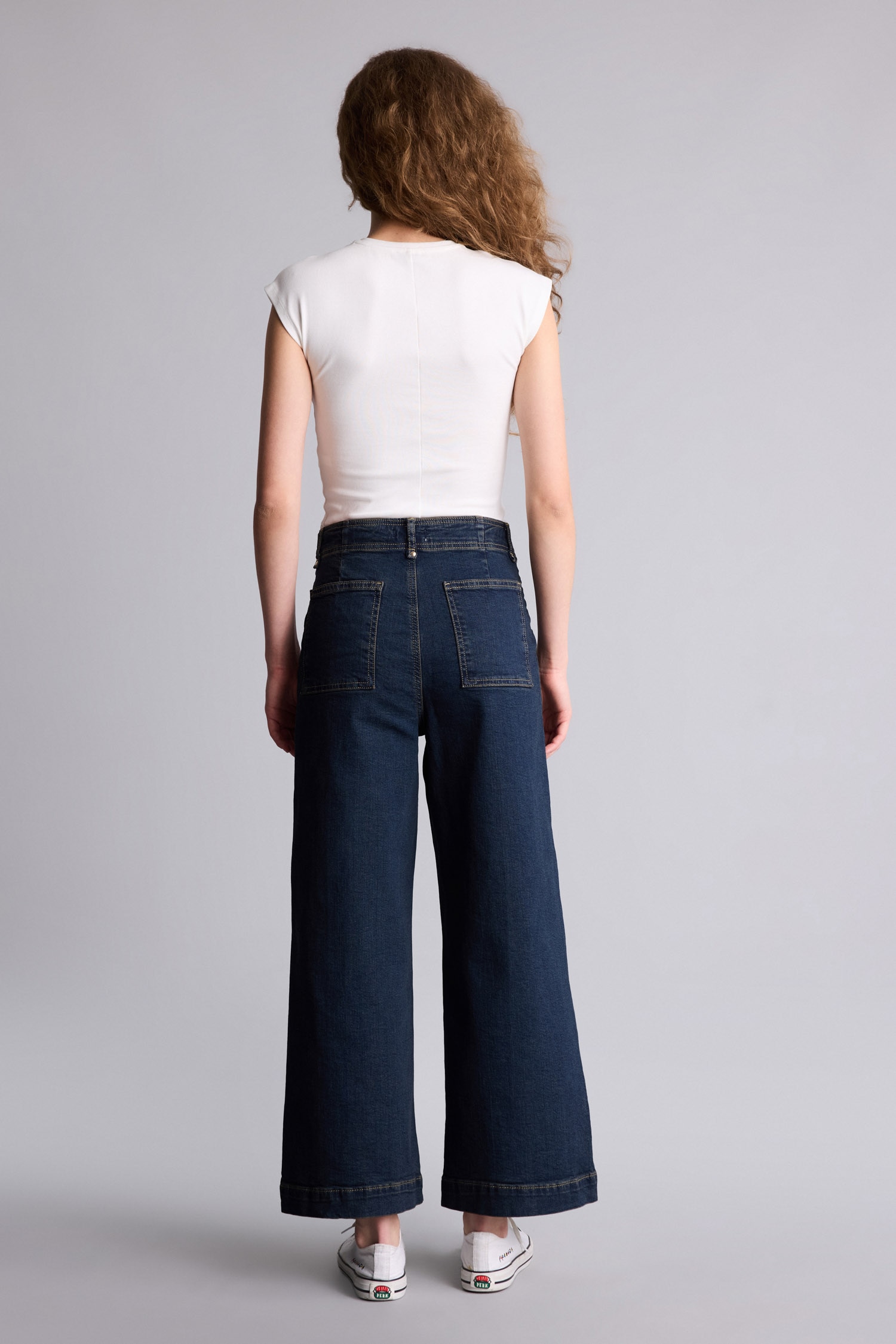 DeFacto Culotte Yüksek Bel Jean Pantolon görsel 5