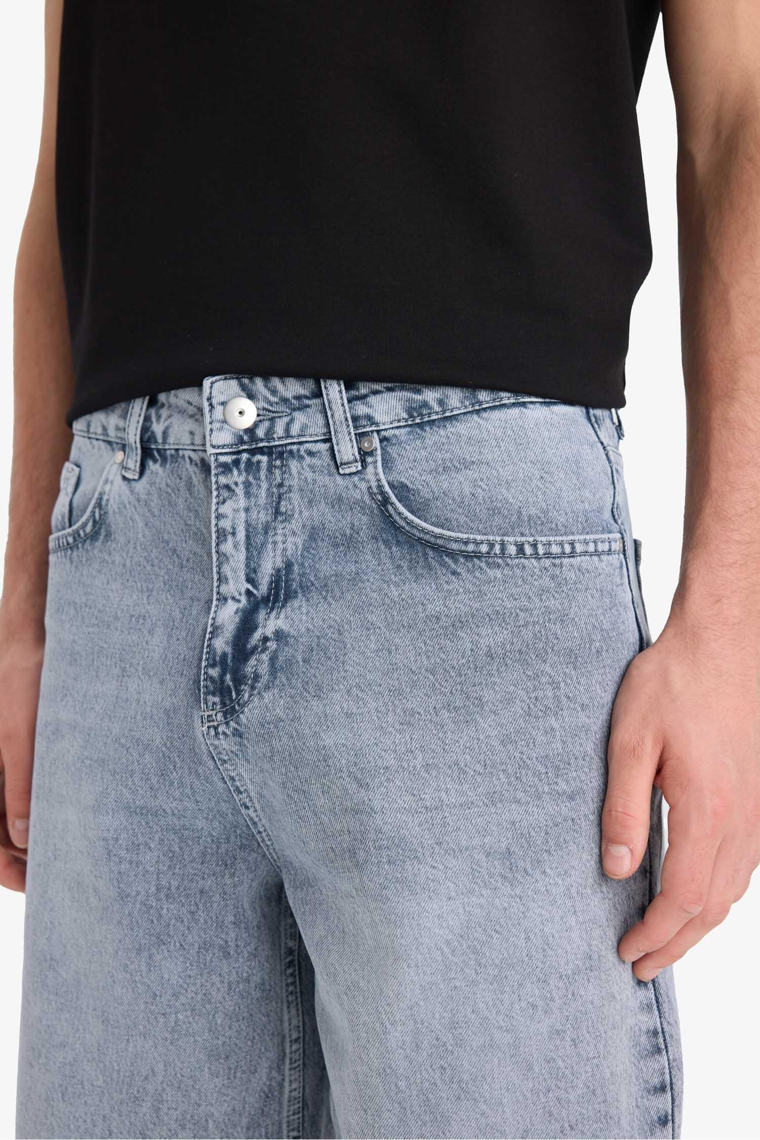 شورت برمودا جينز قطن قصة مستقيمة