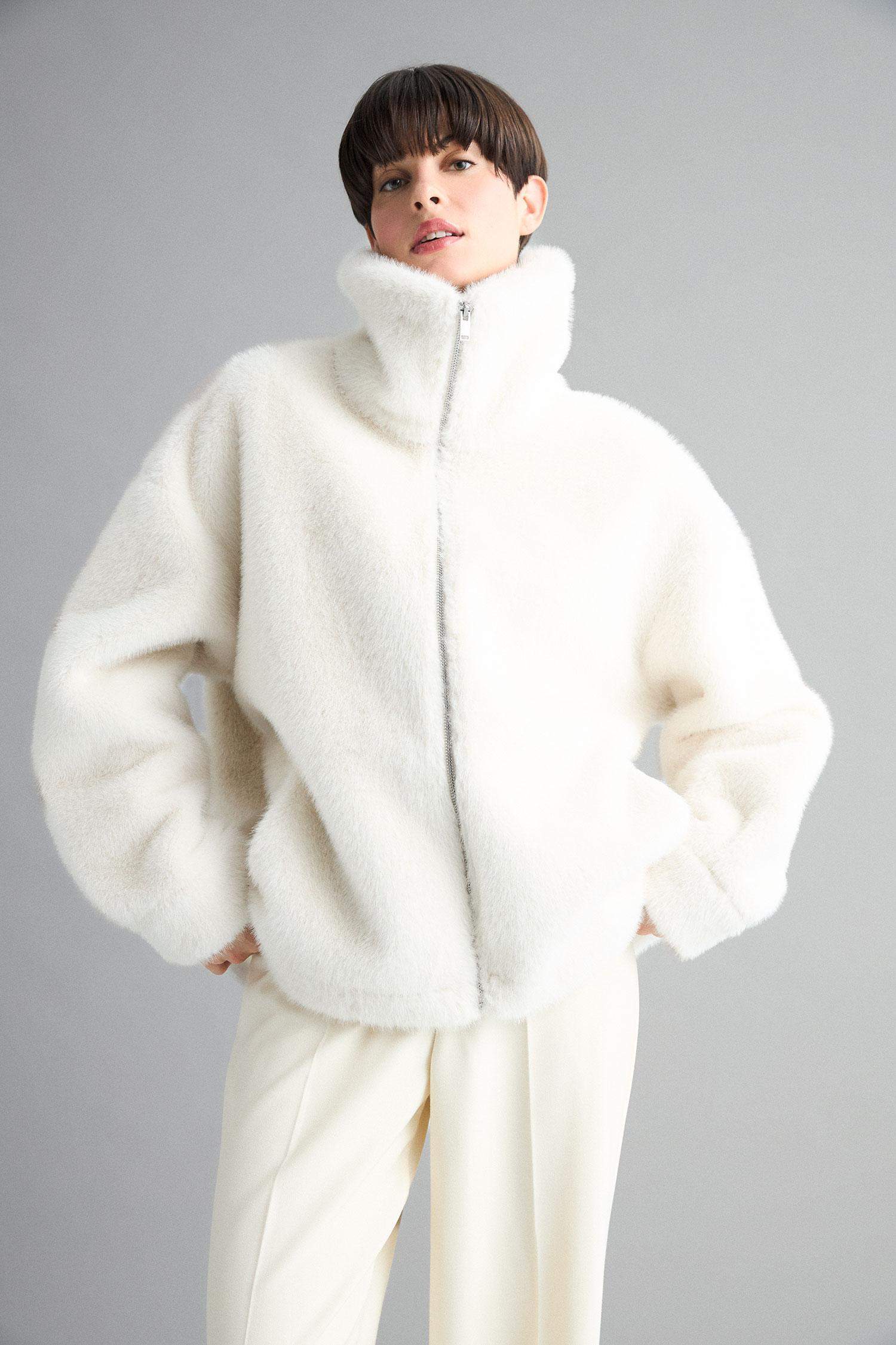 Regular Fit Faux Fur Jacket