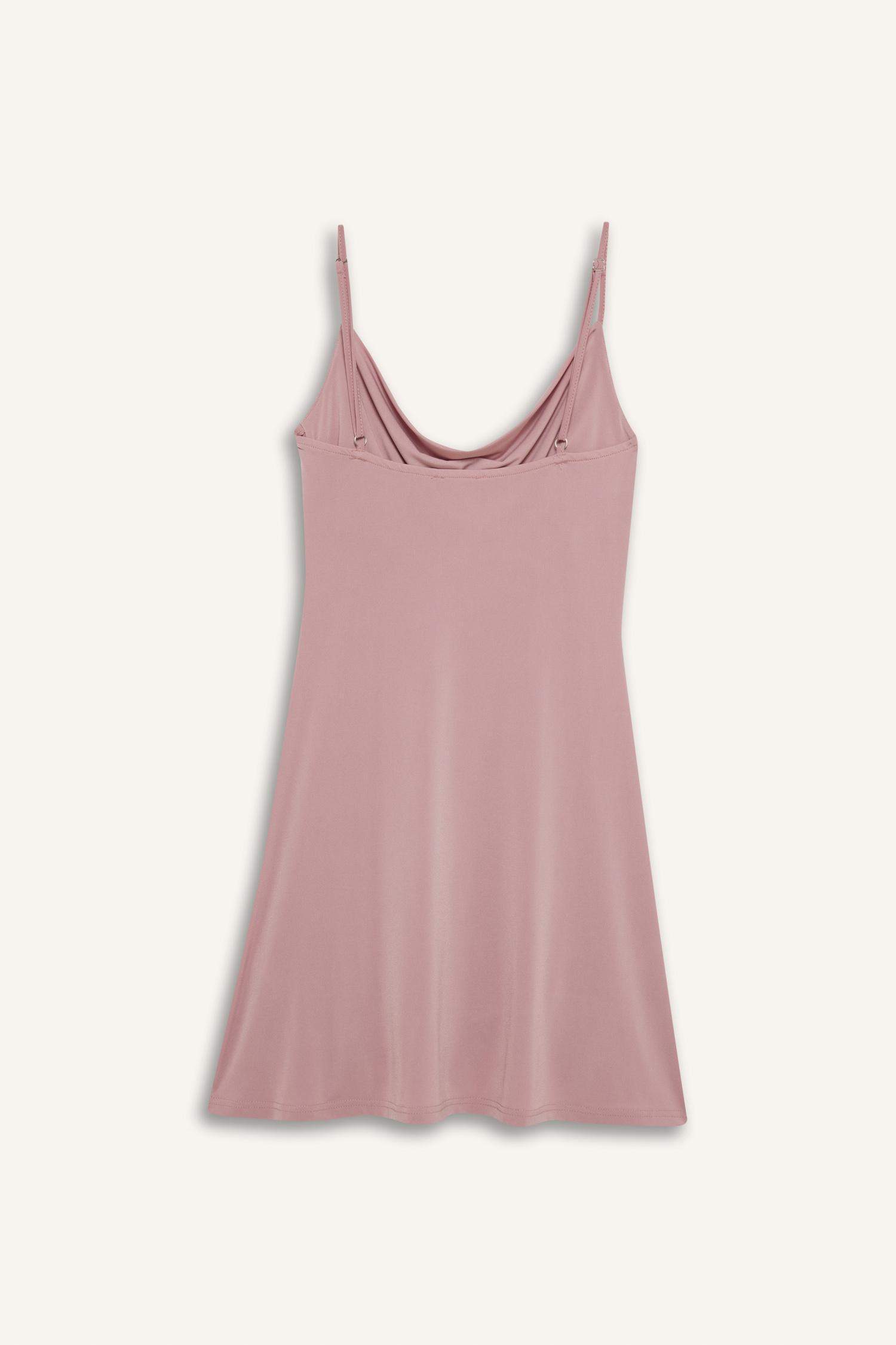 Coool Degaje Yaka Askılı Mini Elbise