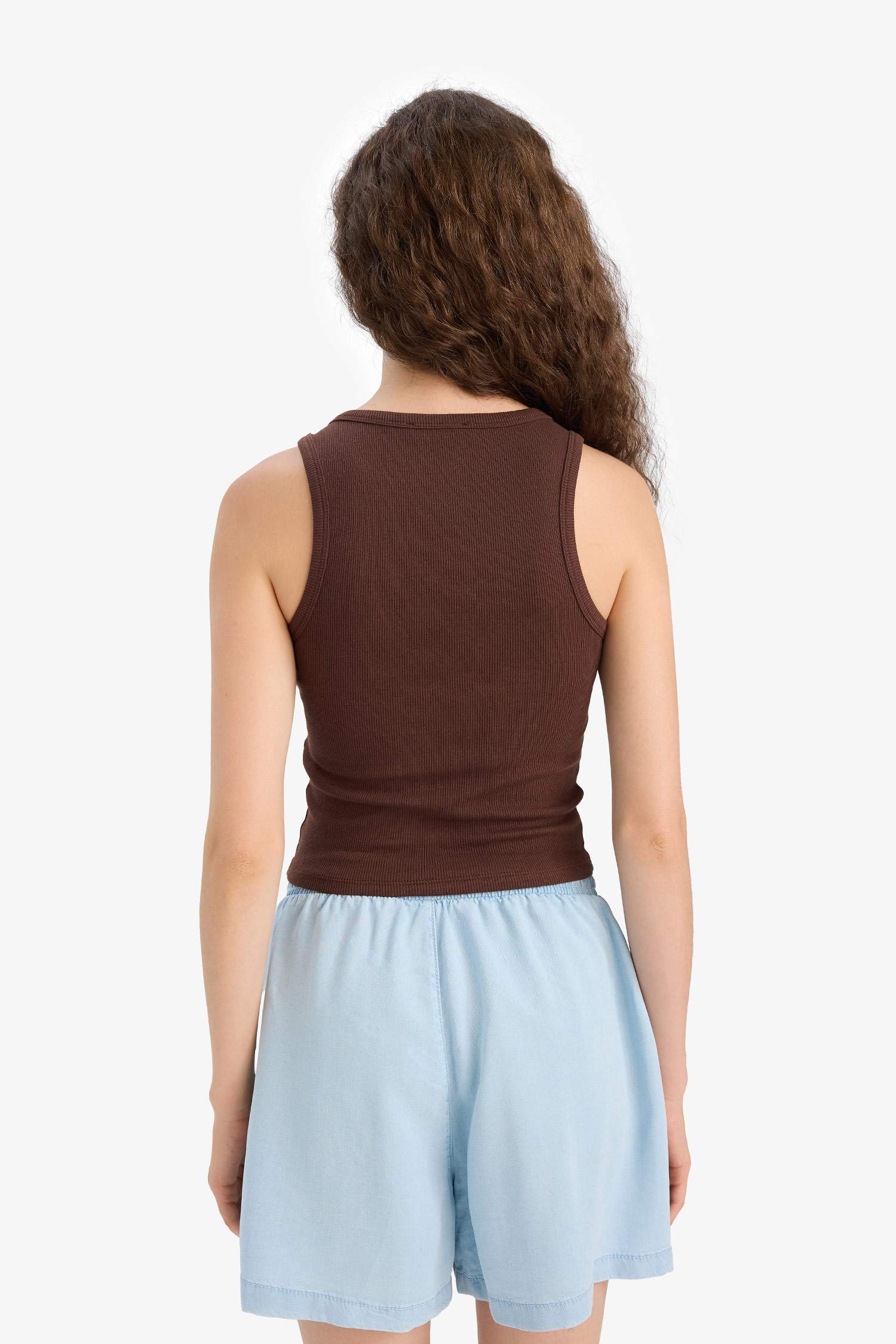 Regular Fit Kare Yaka Fitilli Kaşkorse 2'li Atlet