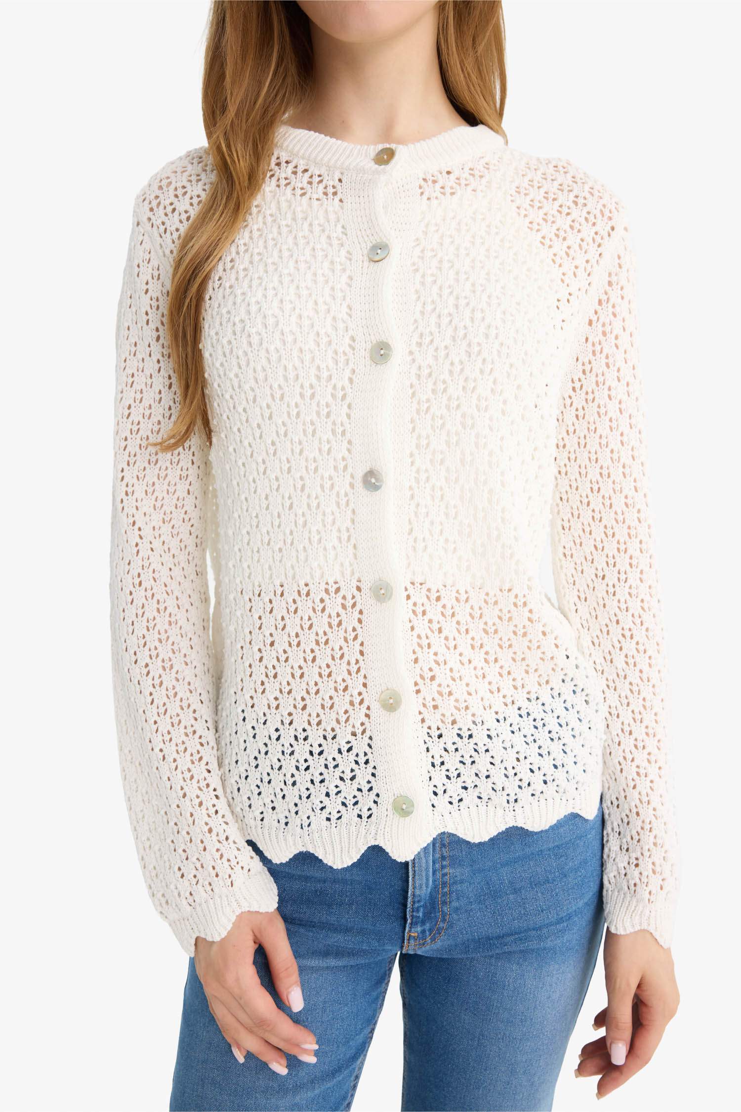 Regular Fit Crew Neck Knitwear Cardigan