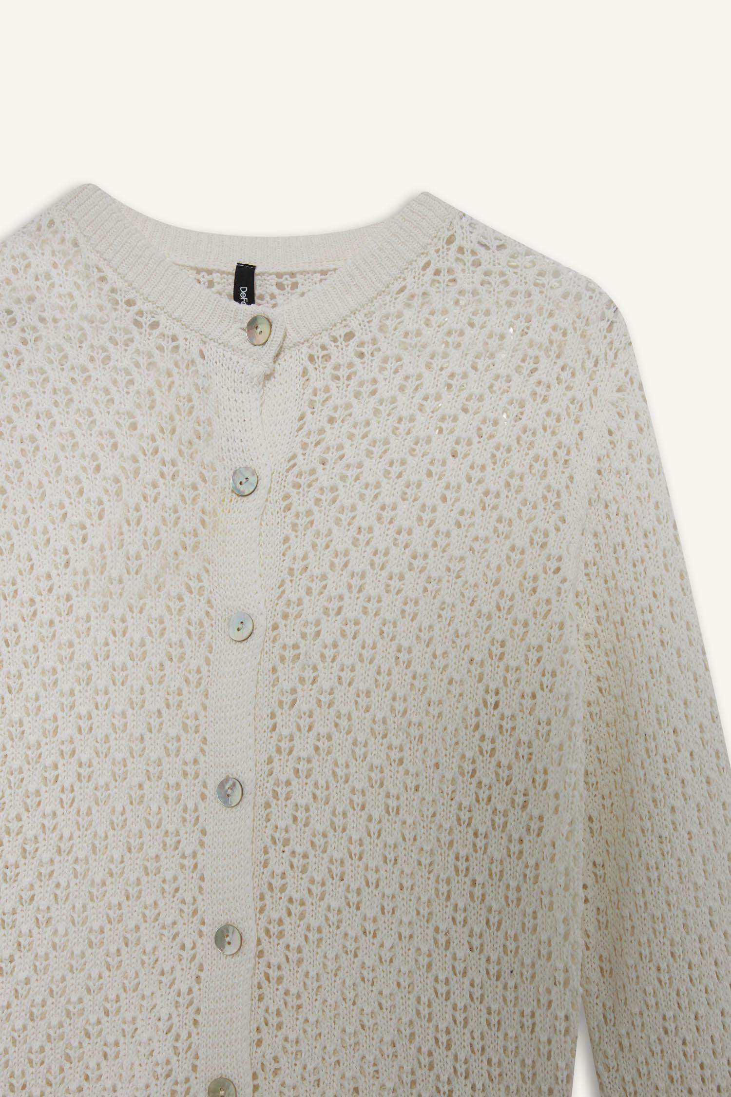 Regular Fit Crew Neck Knitwear Cardigan