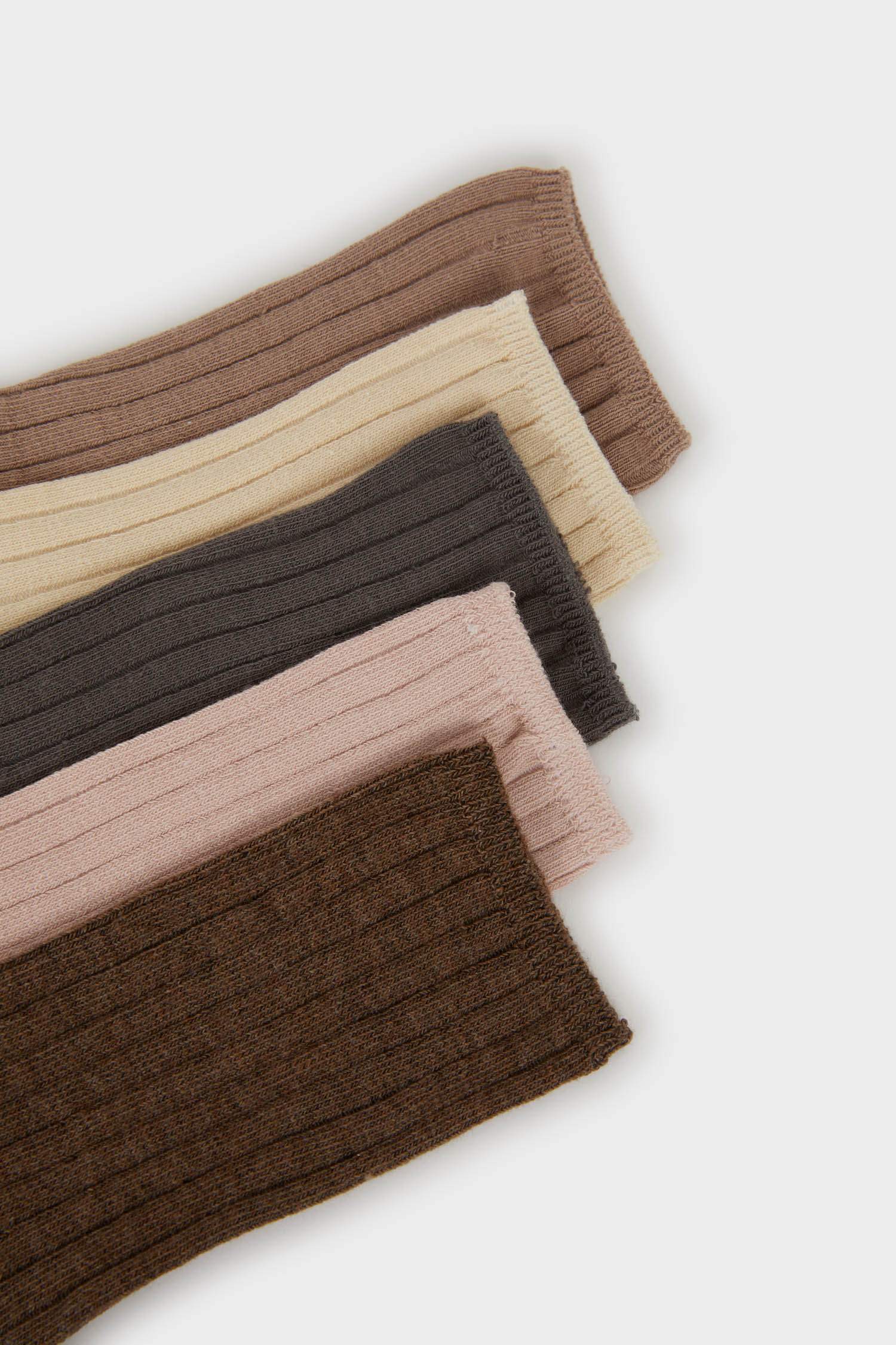 Lot de 5 Chaussettes longues en coton pour femme