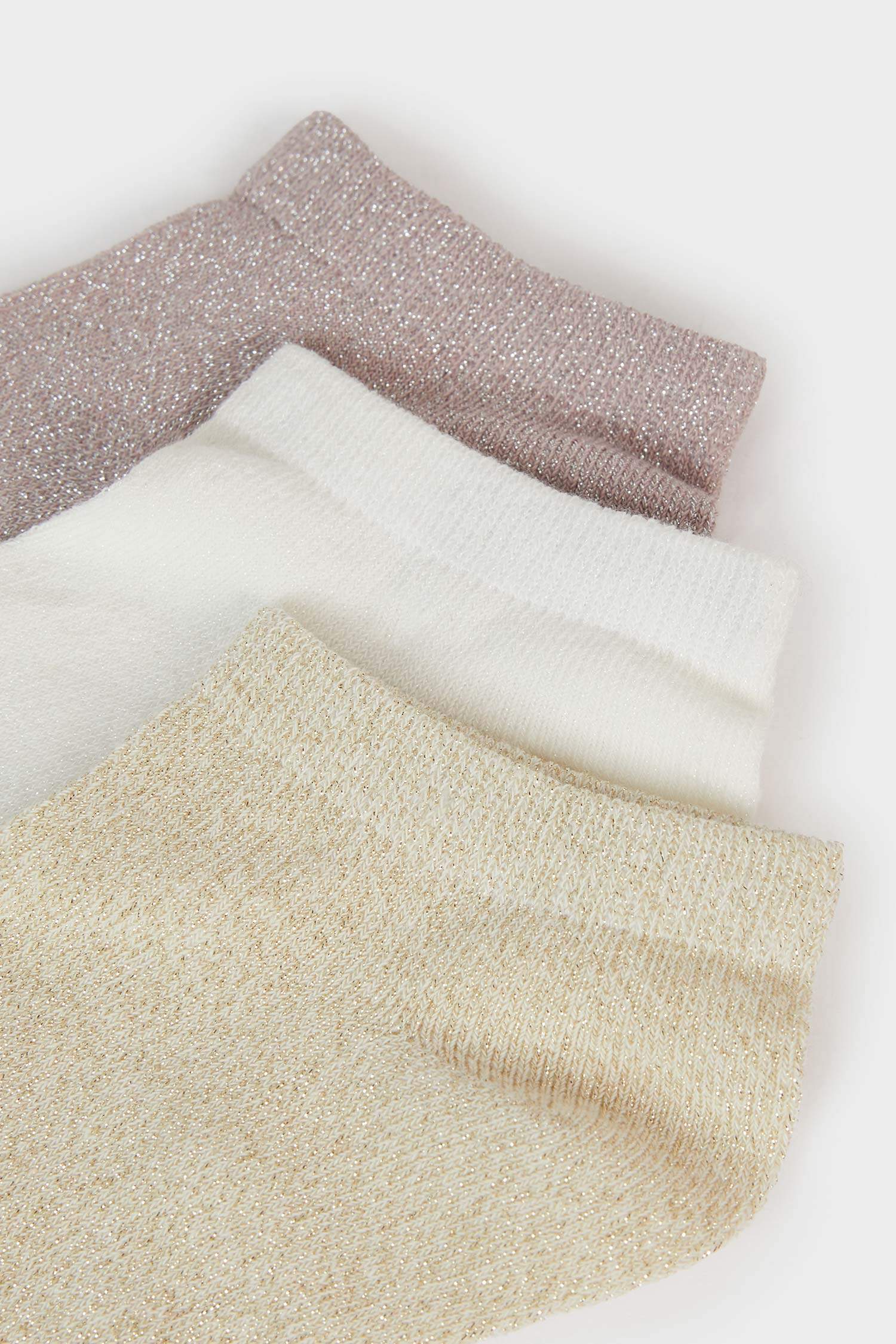 Kadın 3'lü Pamuklu Patik Çorap