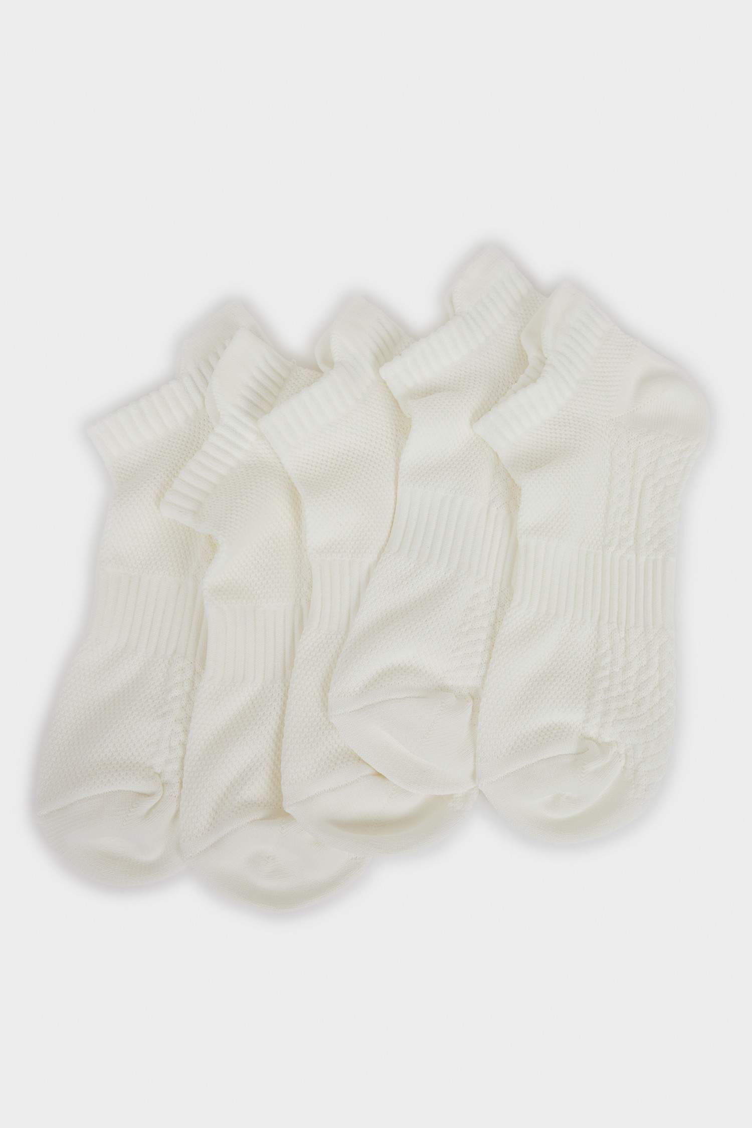 جوارب نسائي رياضي قصير - 5 قطع