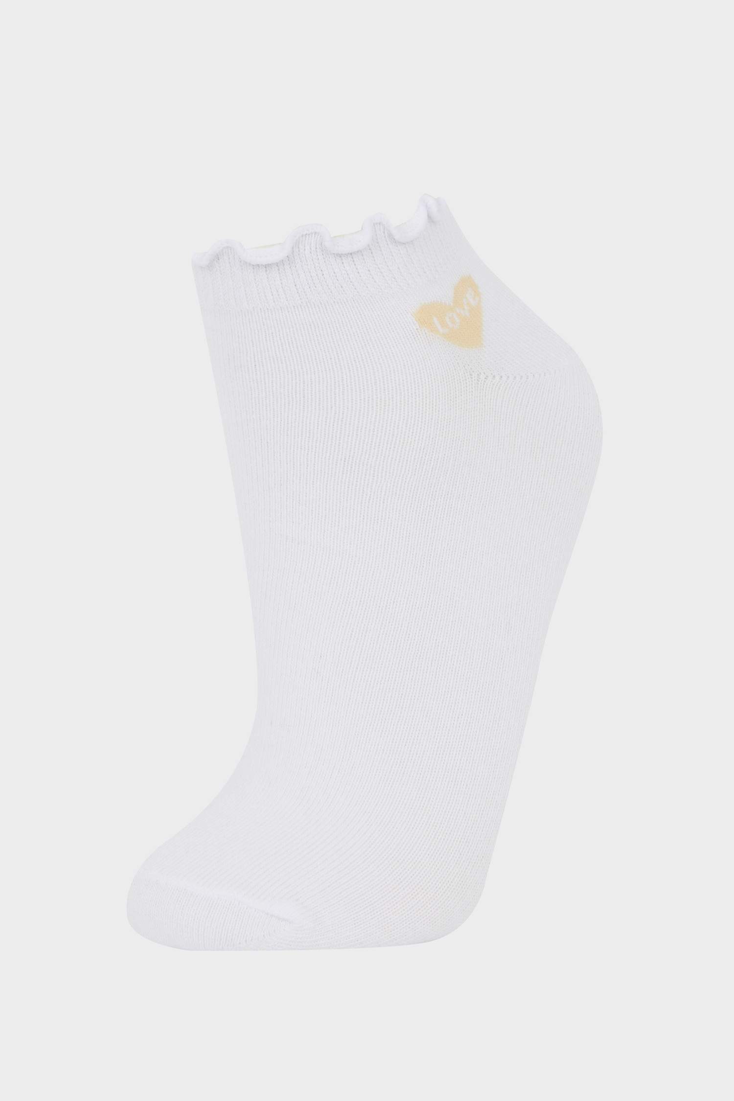 Kadın Fırfırlı 3'lü Pamuklu Patik Çorap