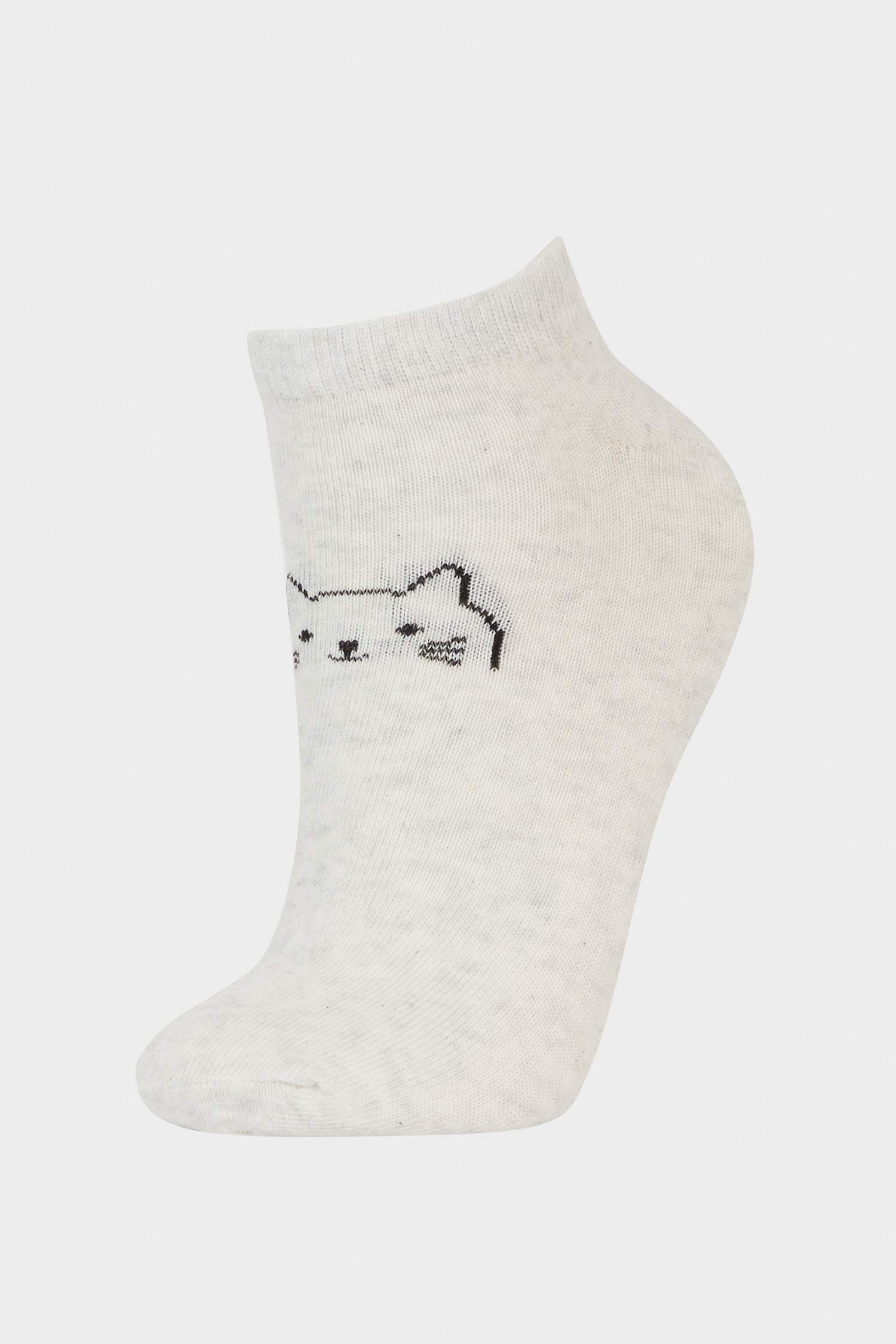 Kadın 3'lü Pamuklu Patik Çorap