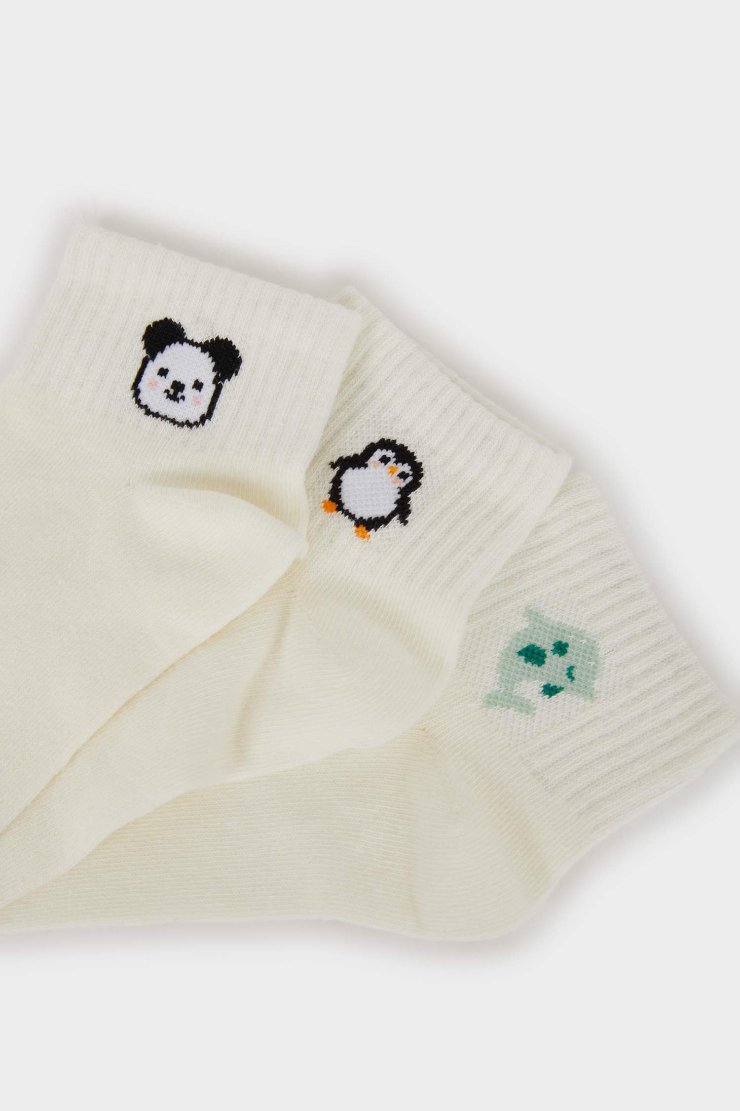 Kadın 3'lü Pamuklu Patik Çorap