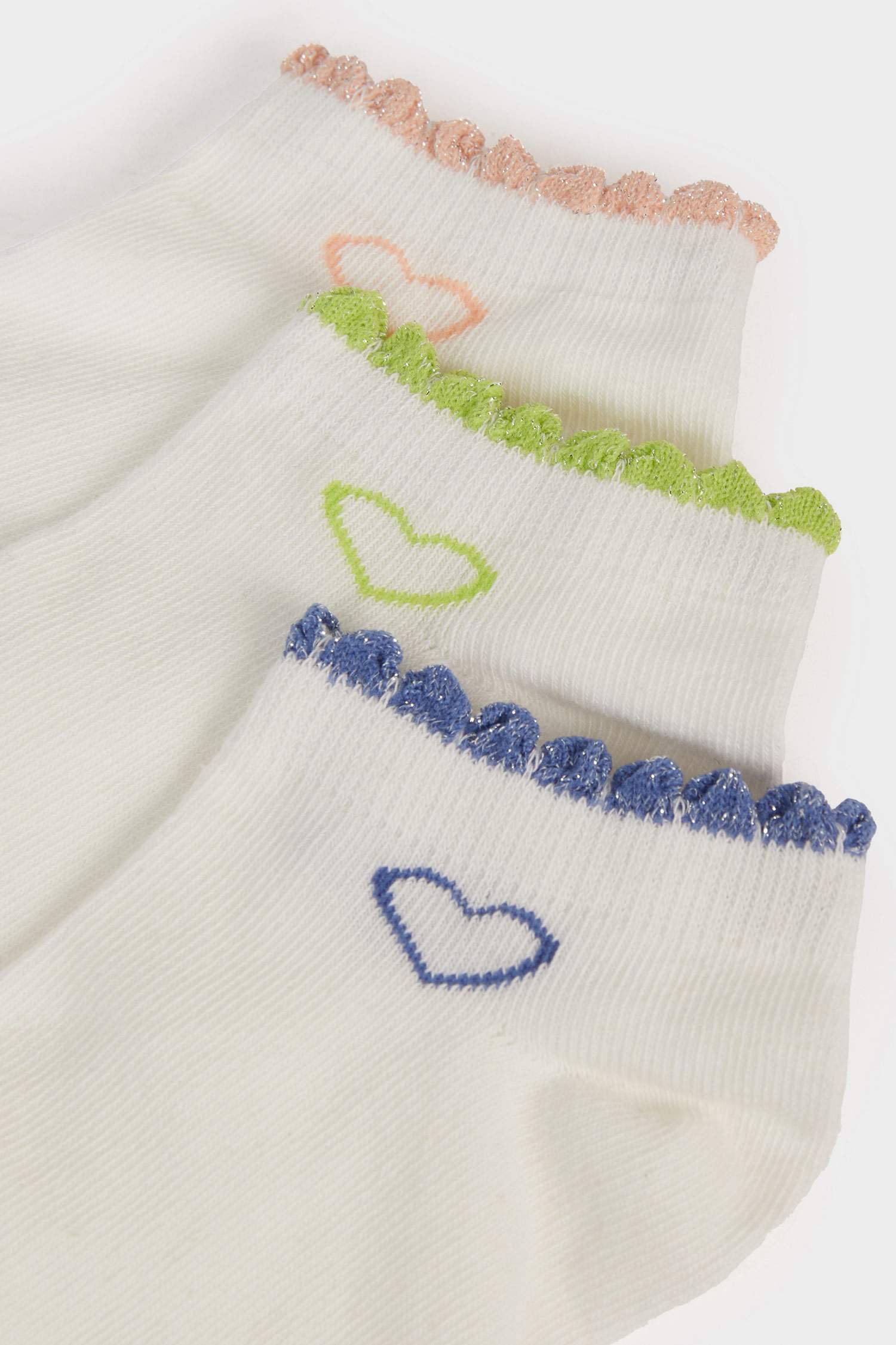 Kadın 3'lü Pamuklu Patik Çorap