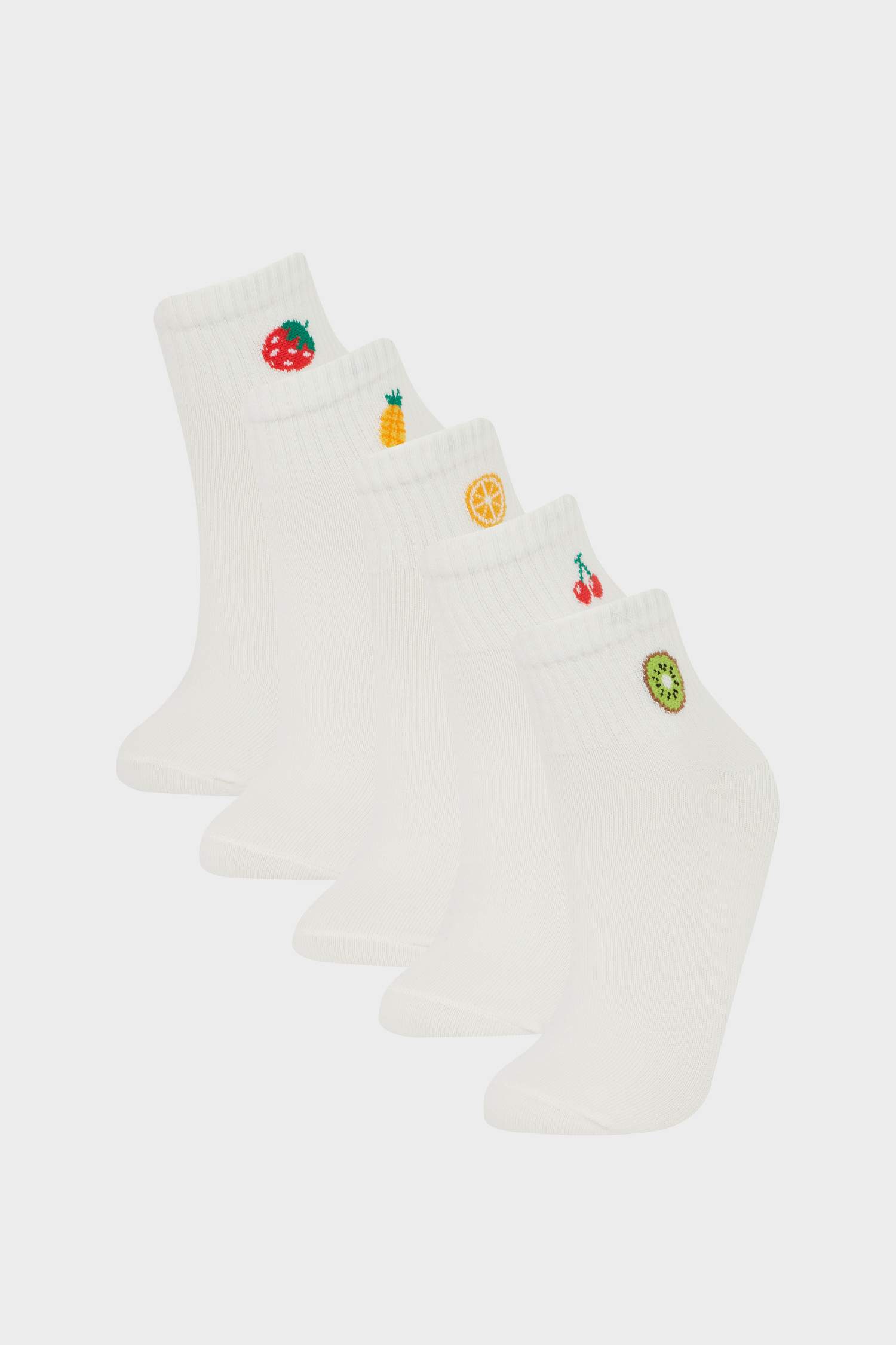 Kadın Rahat Lastikli 5'li Pamuklu Patik Çorap