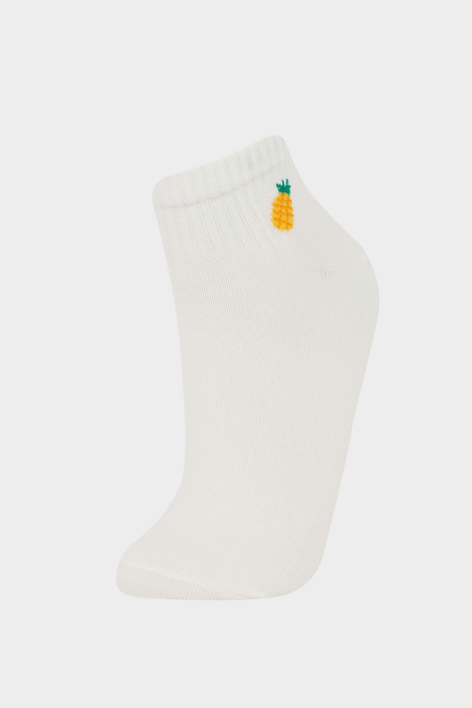 Kadın Rahat Lastikli 5'li Pamuklu Patik Çorap