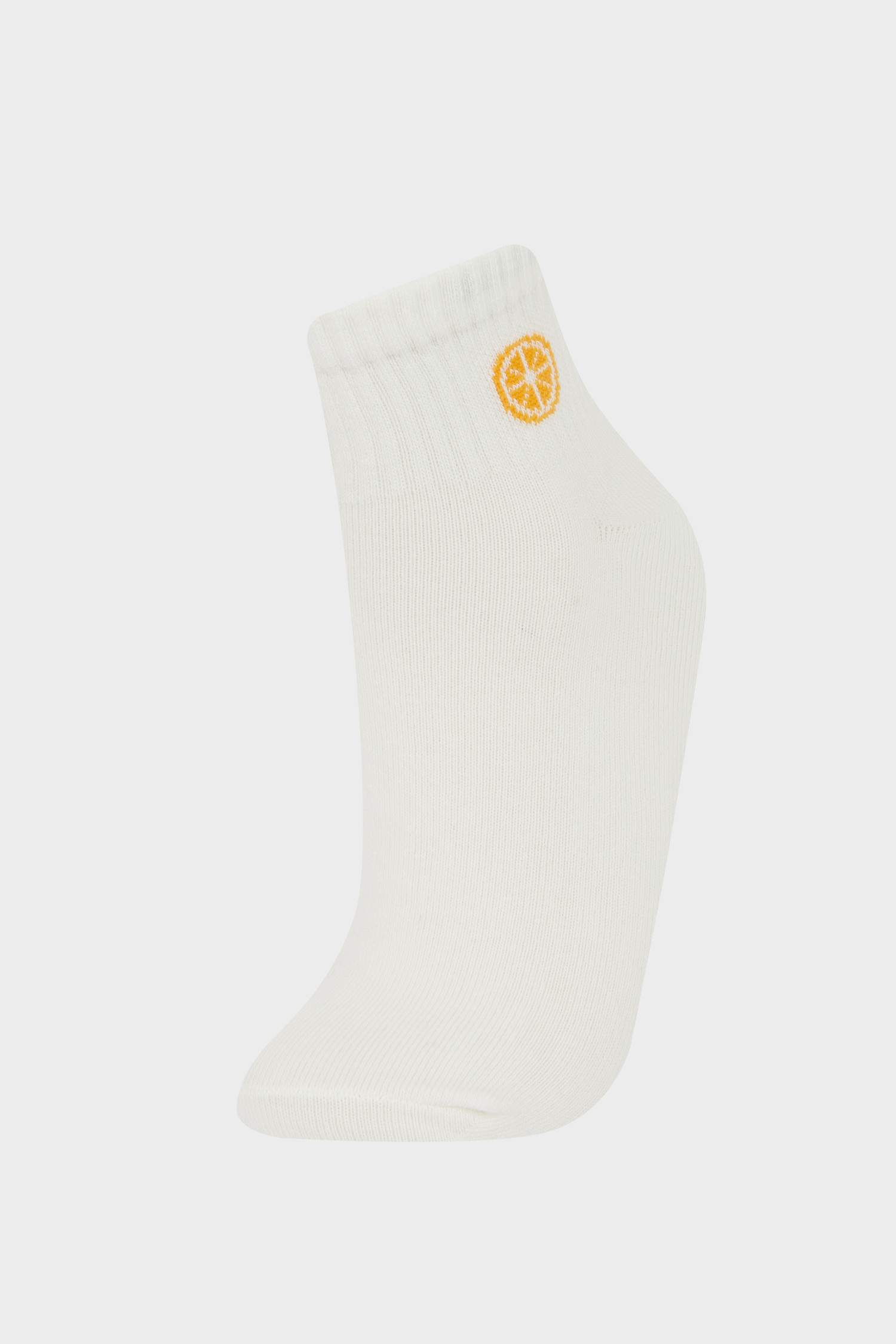 Kadın Rahat Lastikli 5'li Pamuklu Patik Çorap