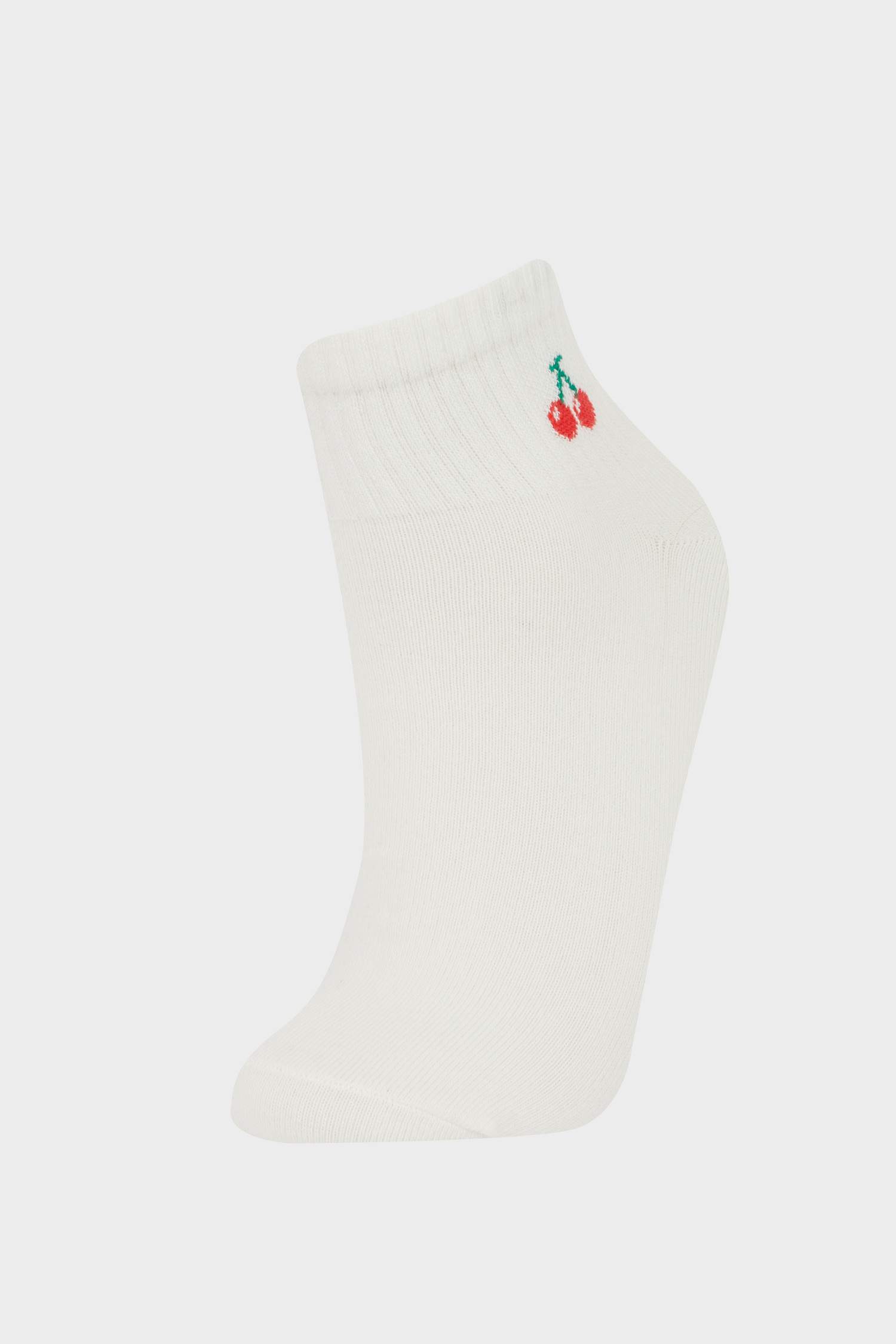 Kadın Rahat Lastikli 5'li Pamuklu Patik Çorap