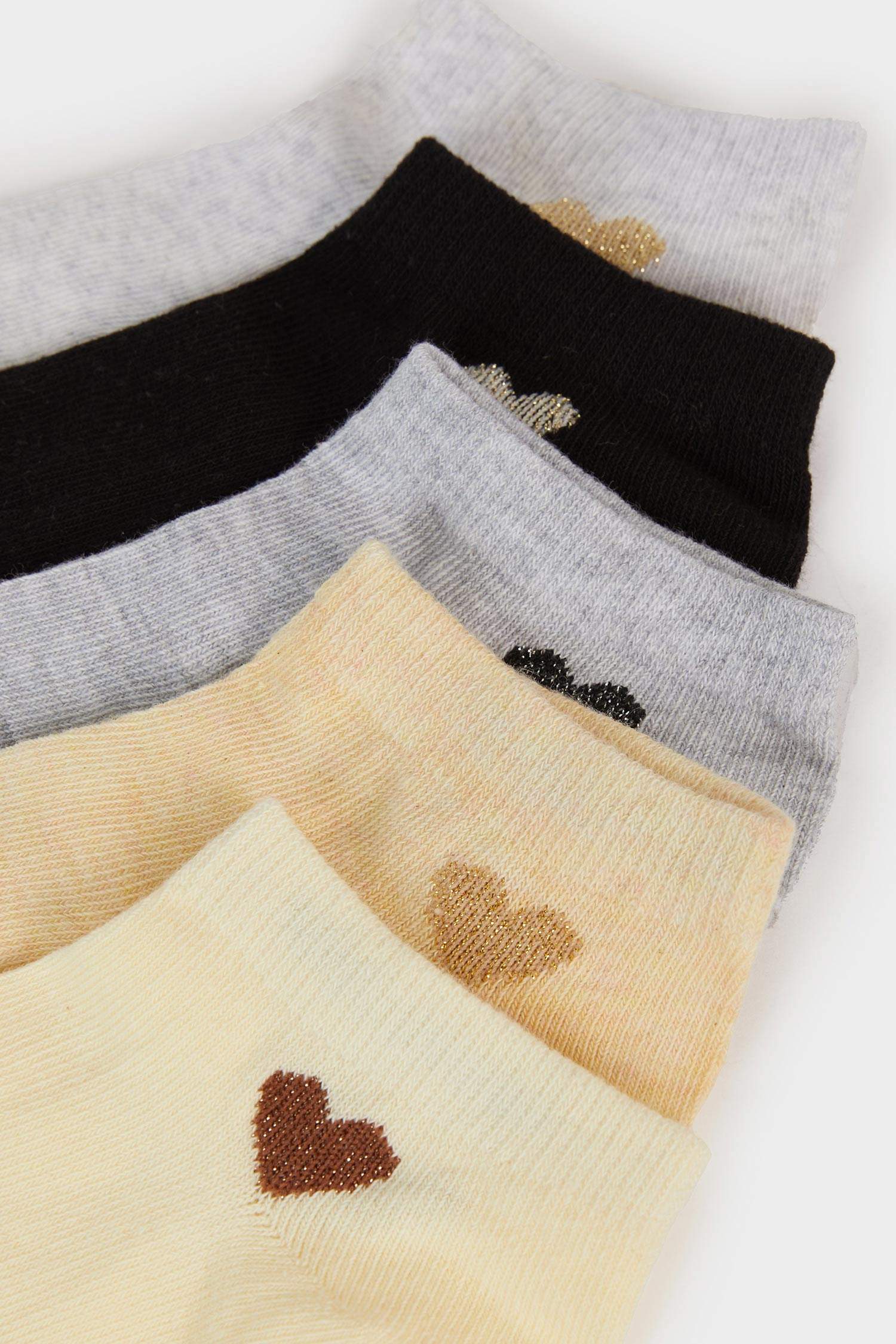 Lot de 5 paires de Chaussettes courtes en coton pour femme