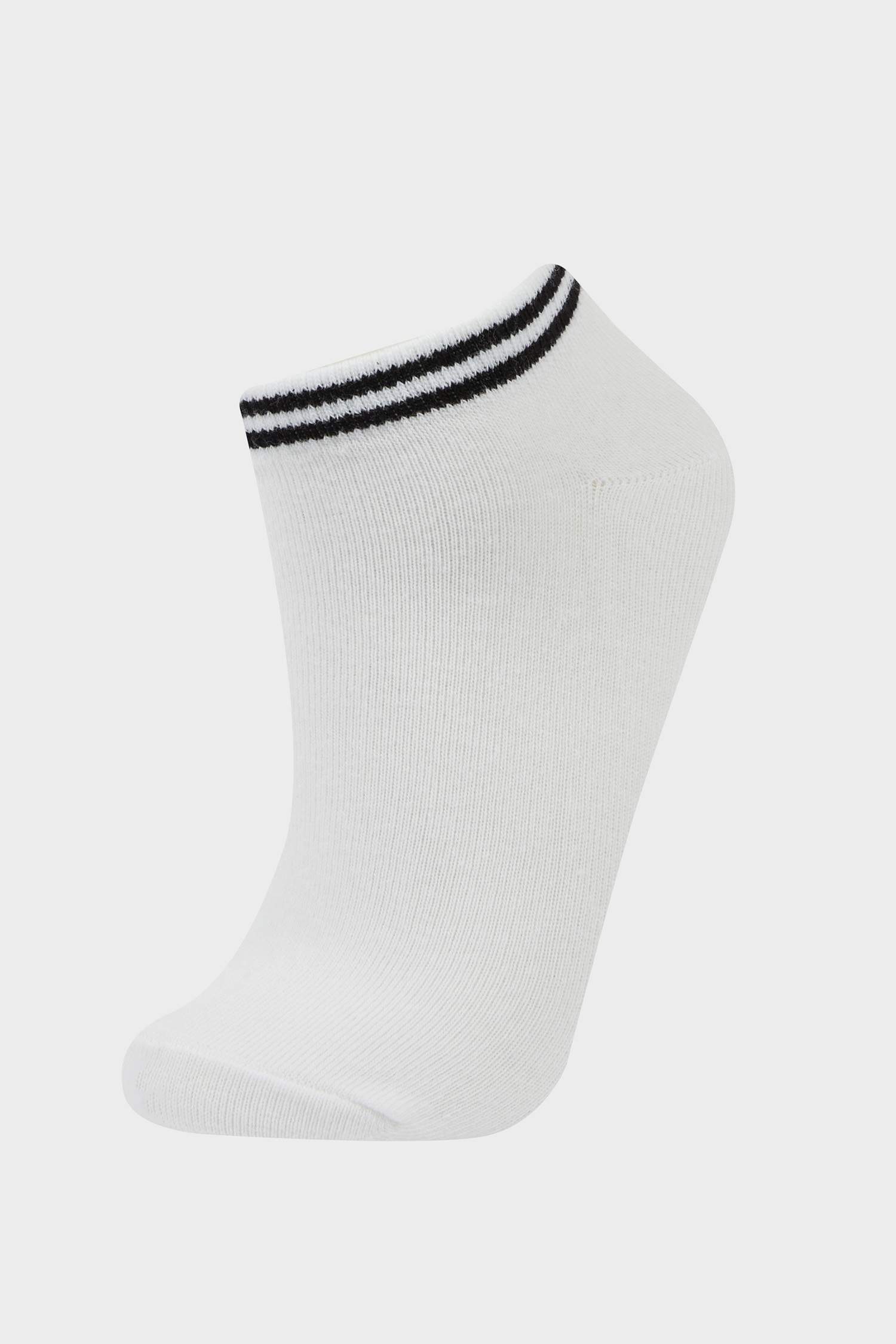 شرابات قصيرة حريمي قطن أبيض - 5 قطع