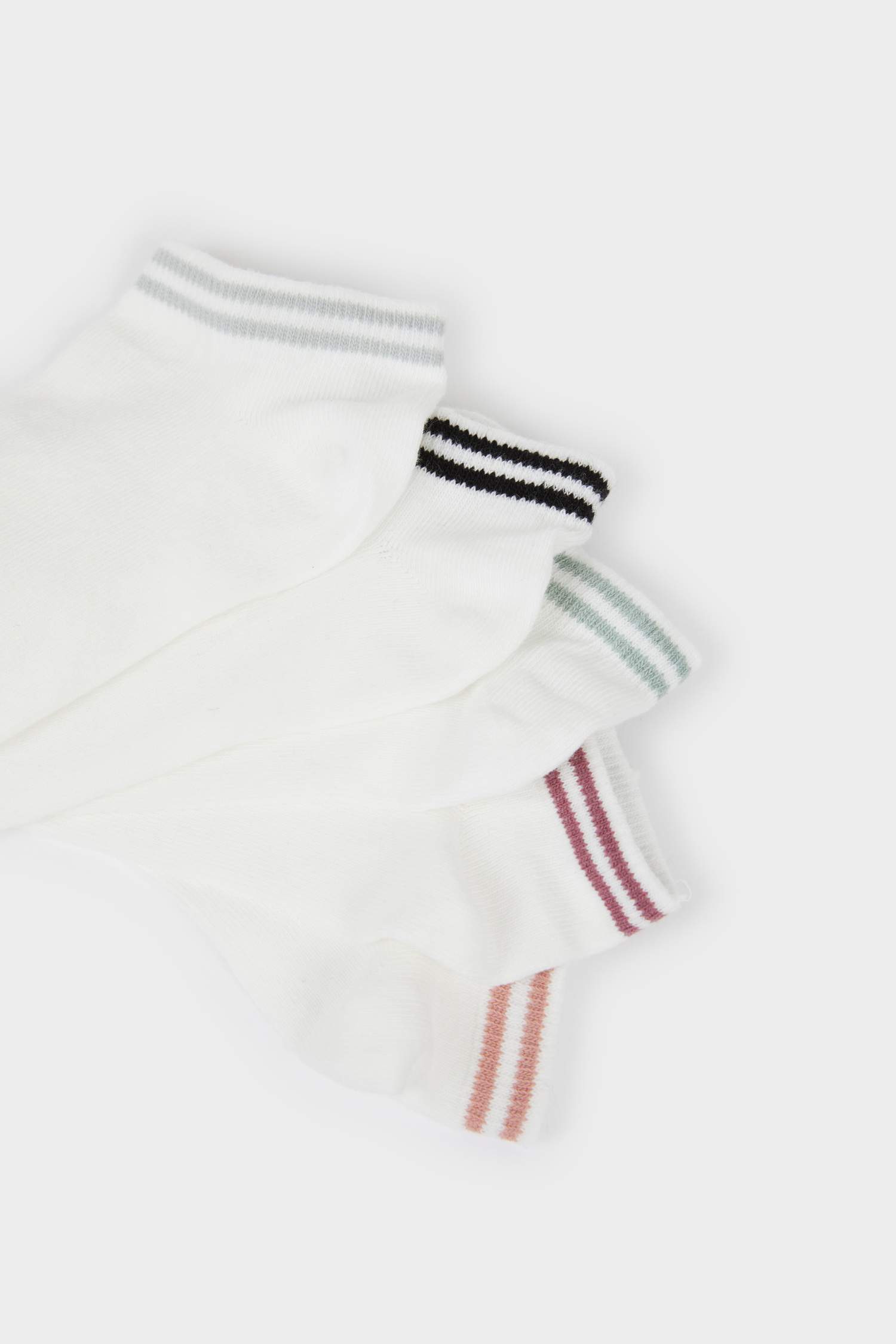 شرابات قصيرة حريمي قطن أبيض - 5 قطع