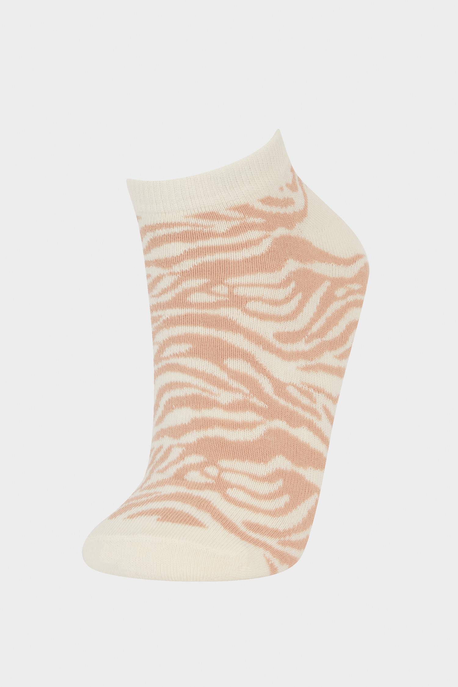 Woman Animal Print 3 Piece Cotton Ankle Socks