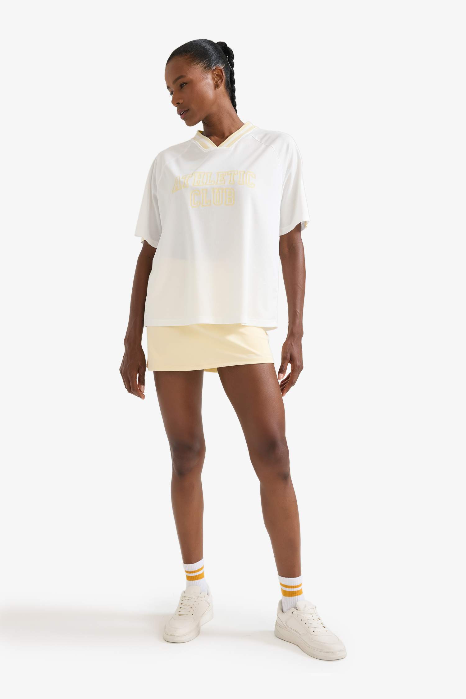 DeFactoFit Oversize Fit Printed Sports T-Shirt