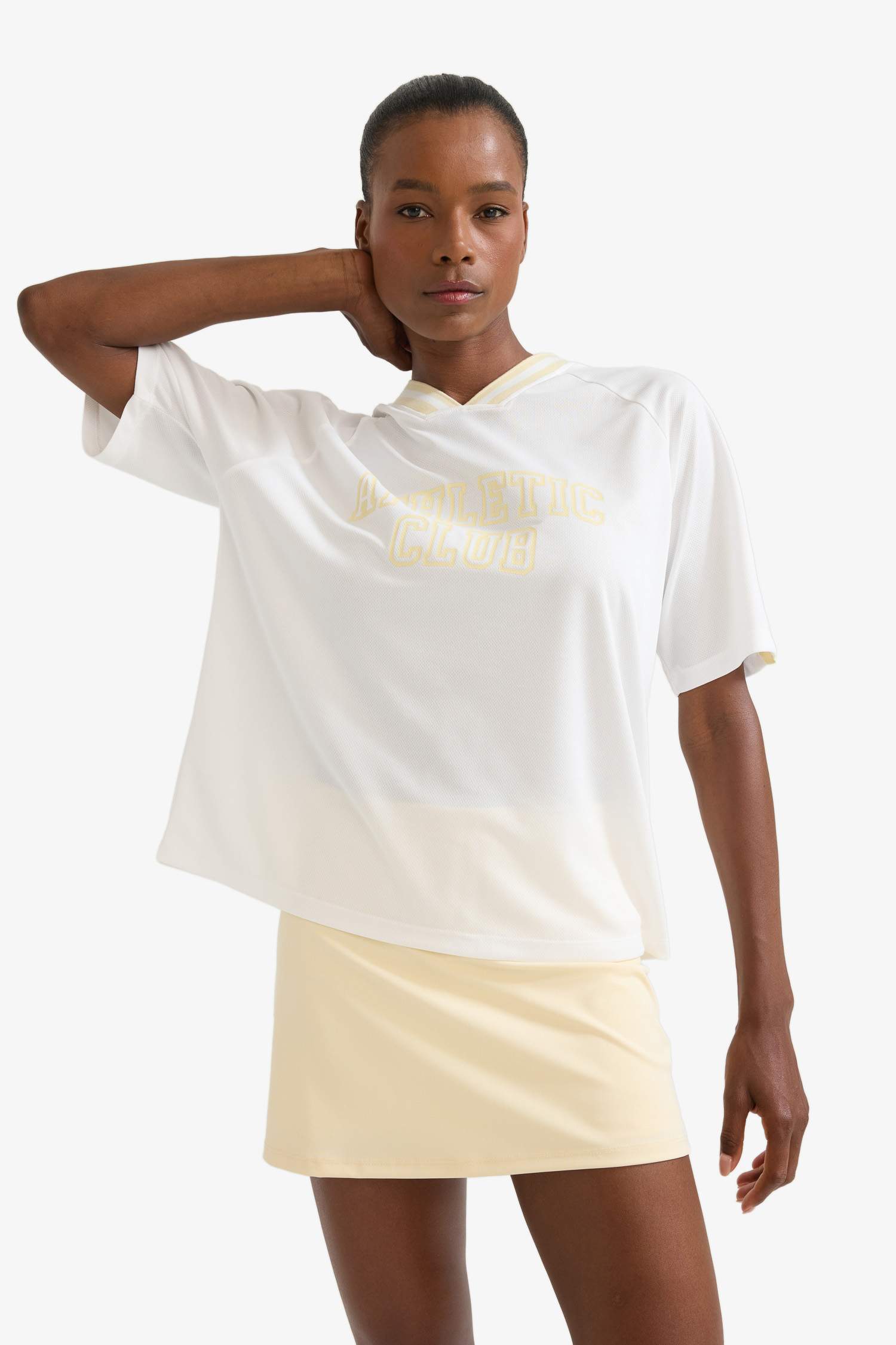 DeFactoFit Oversize Fit Printed Sports T-Shirt