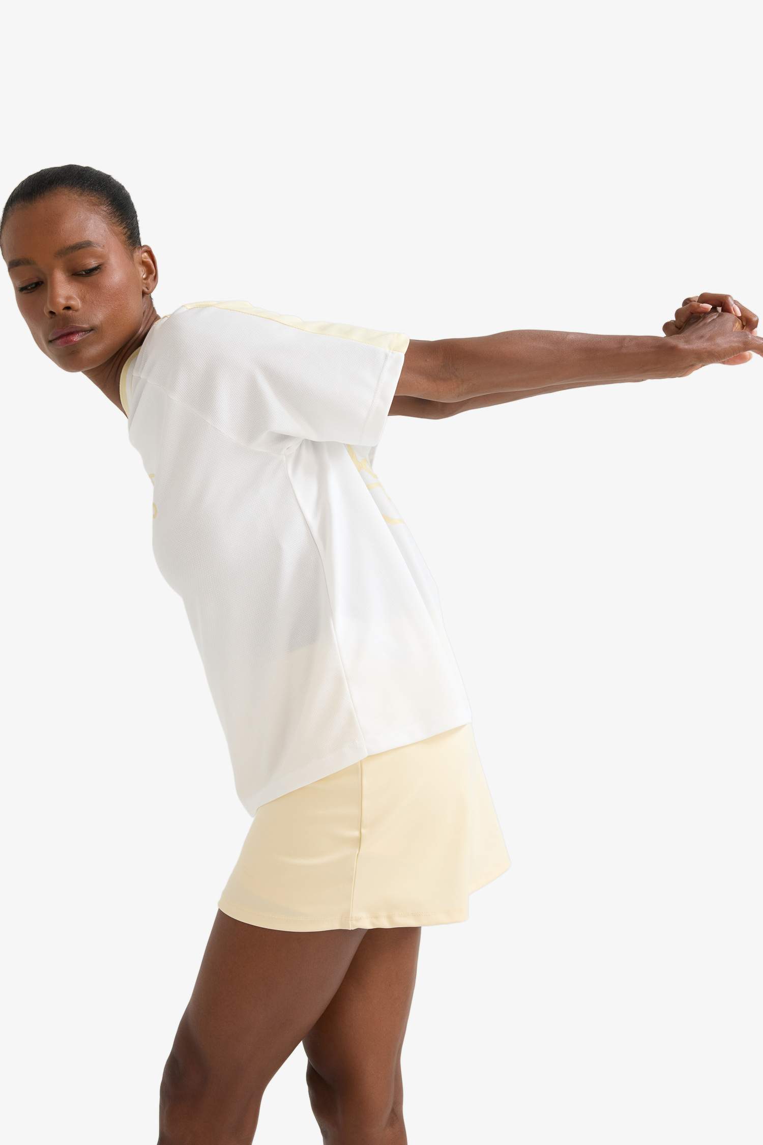 DeFactoFit Oversize Fit Printed Sports T-Shirt