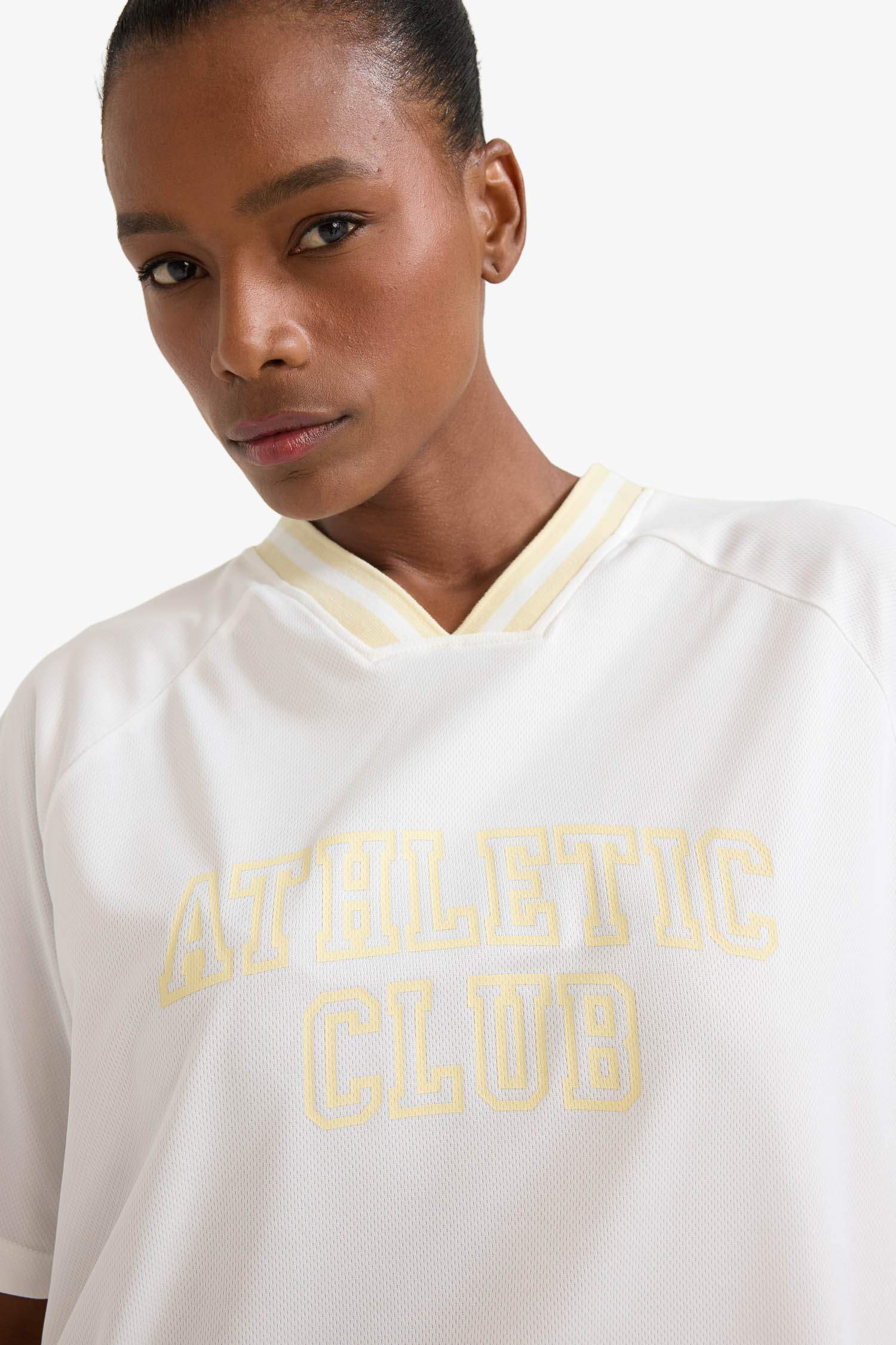 DeFactoFit Oversize Fit Printed Sports T-Shirt