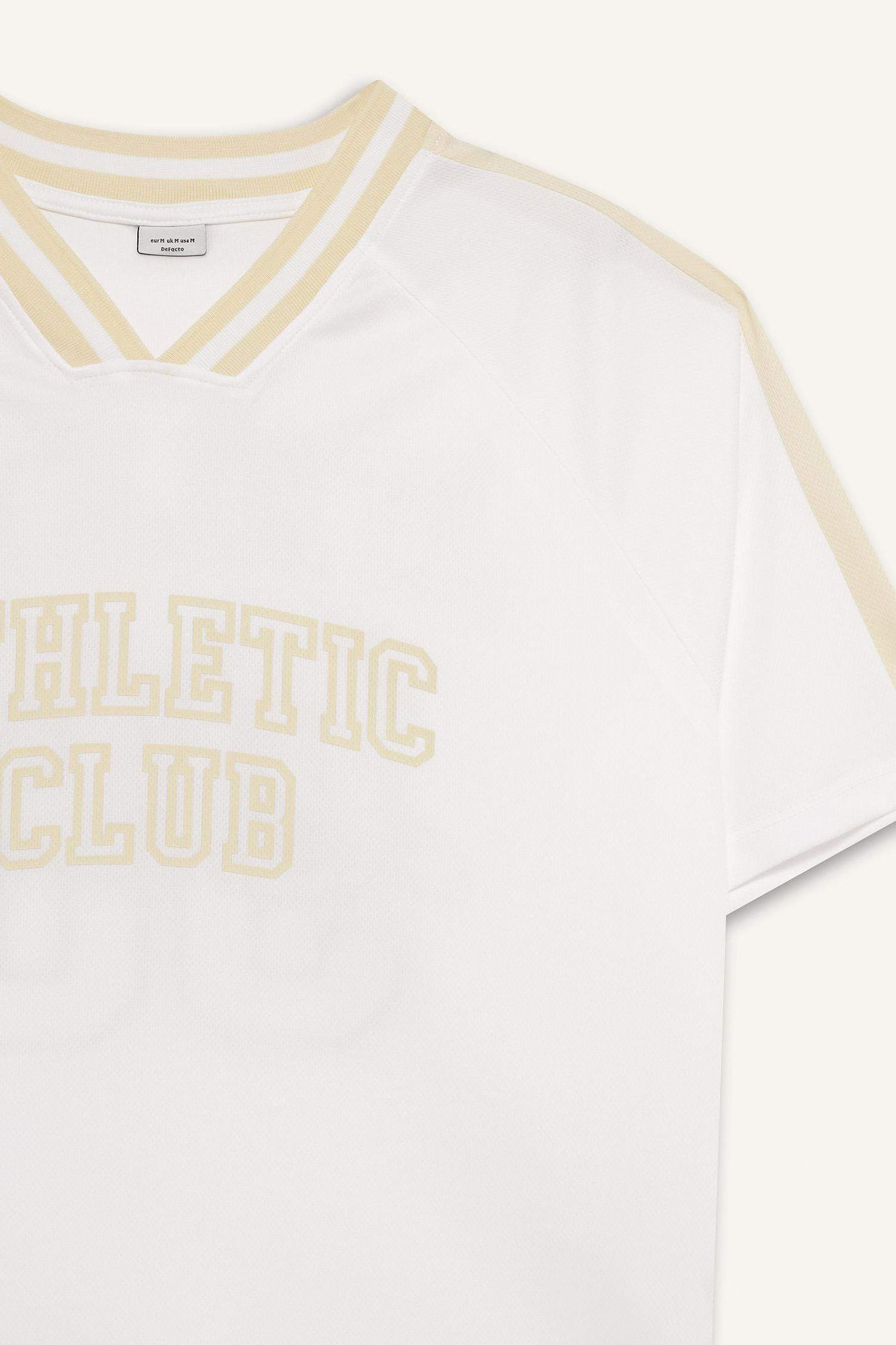 DeFactoFit Oversize Fit Printed Sports T-Shirt