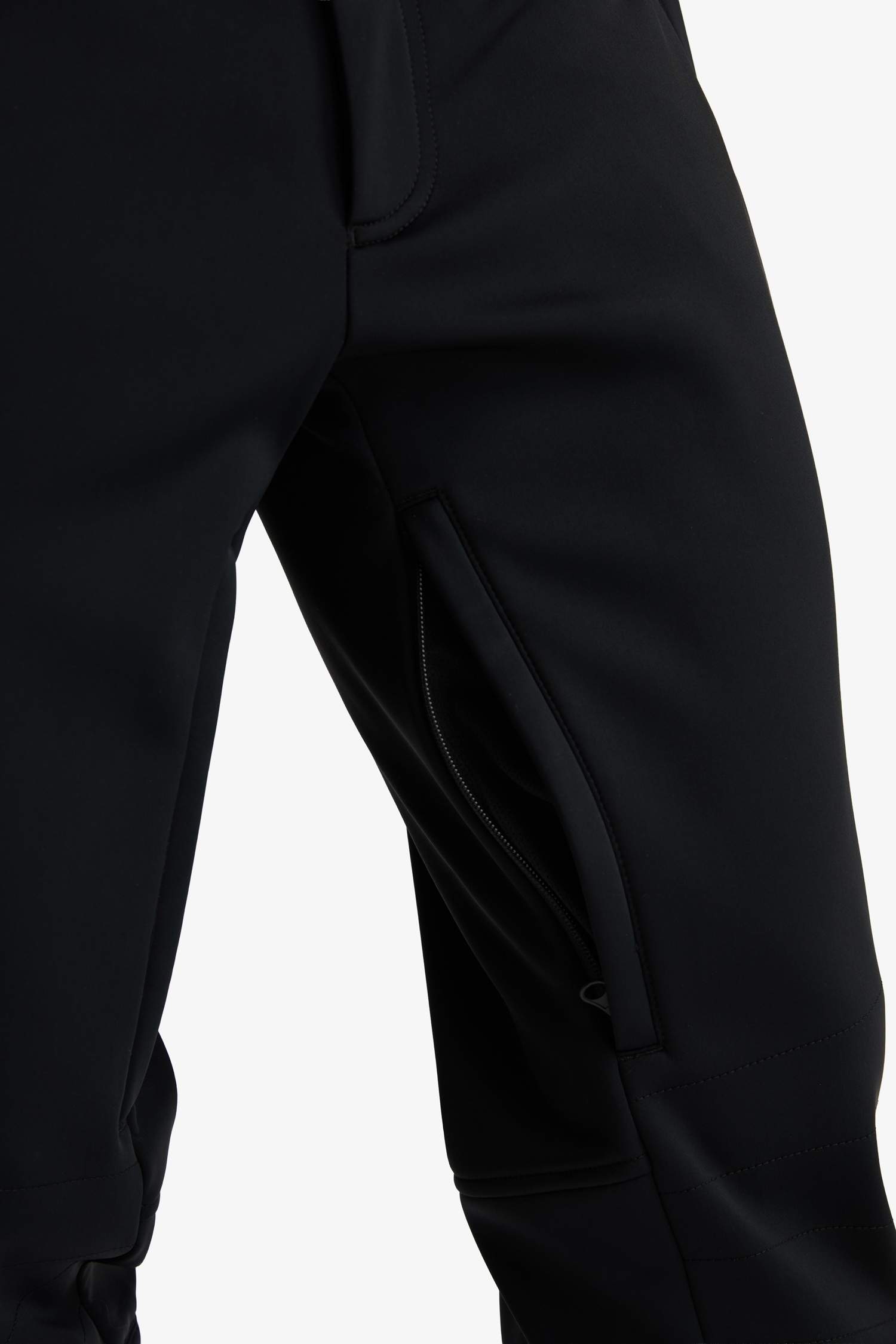 Regular Fit Fermuarlı Düz Paça Softshell Kayak Pantolonu