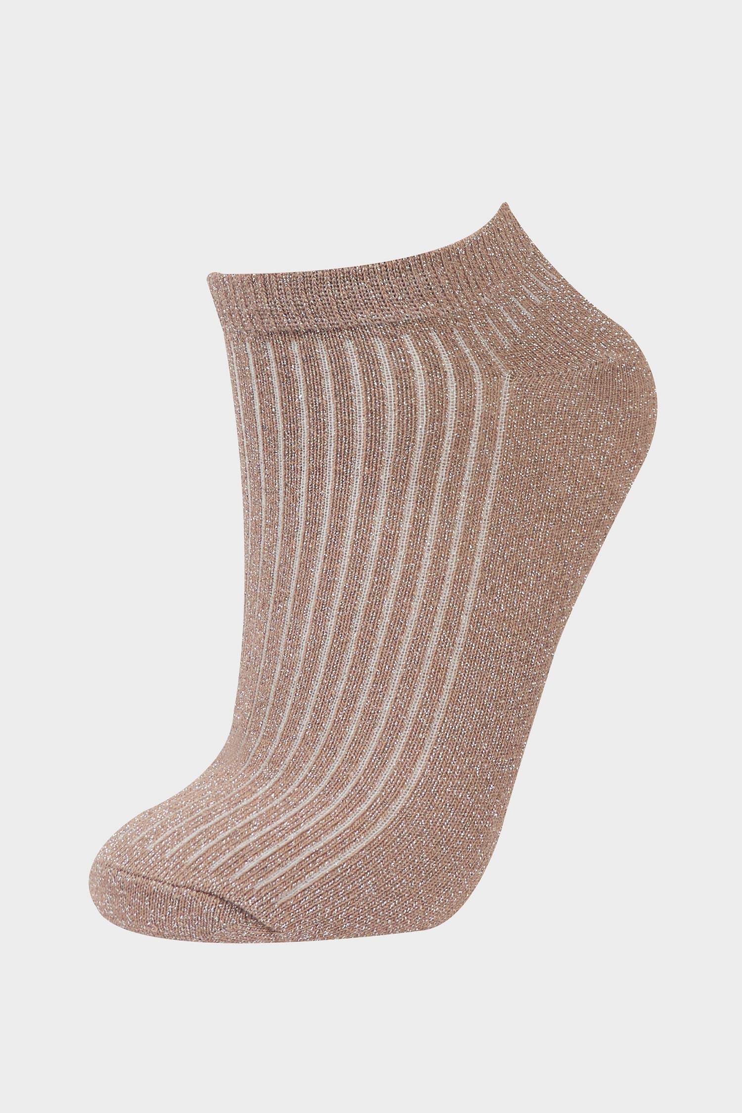 Kadın 5'li Pamuklu Patik Çorap