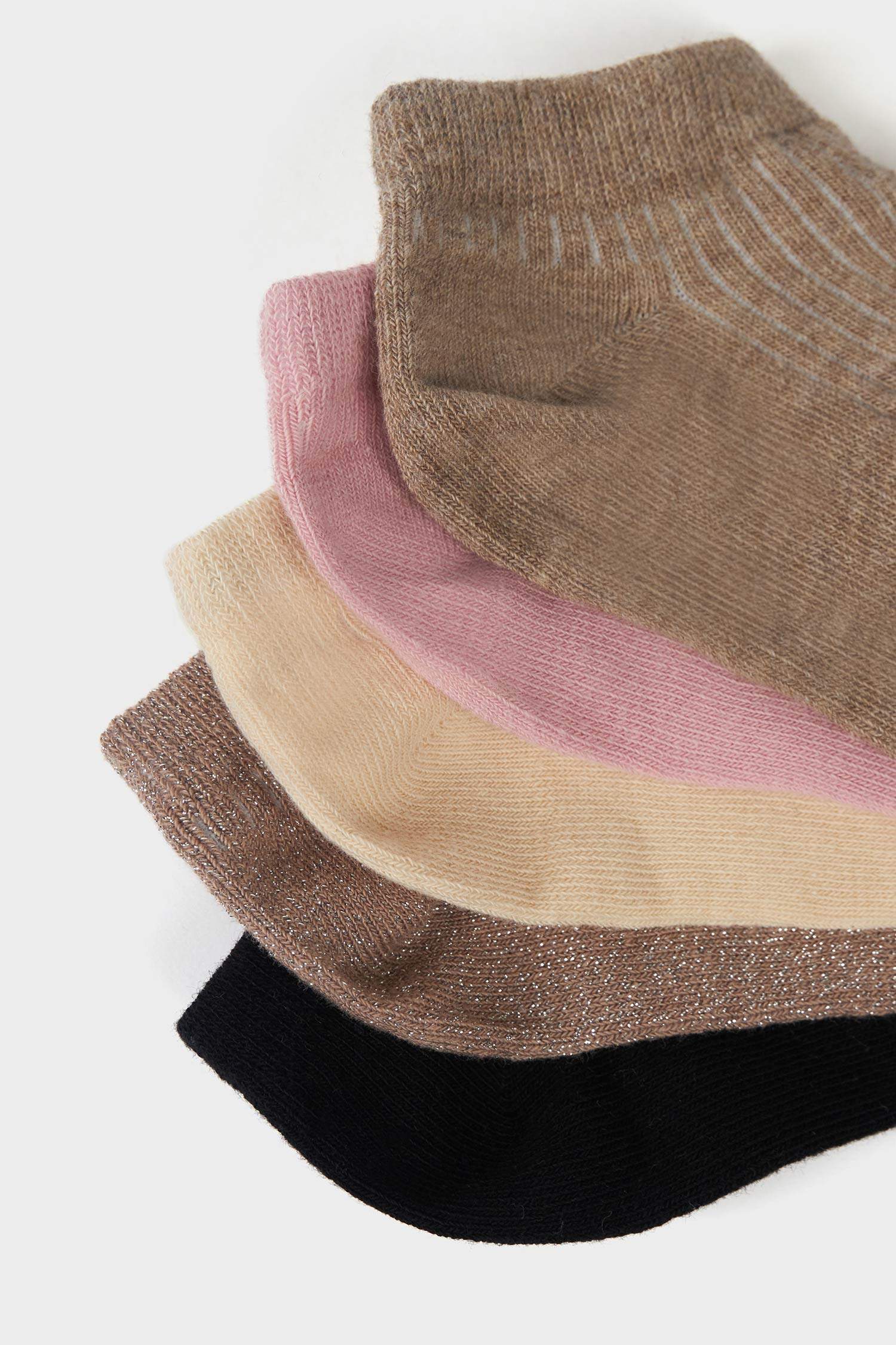 Kadın 5'li Pamuklu Patik Çorap