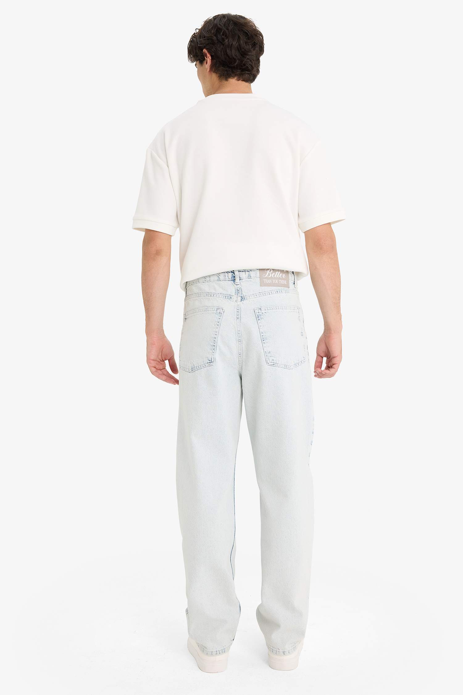 سروال جينز بنات واسع