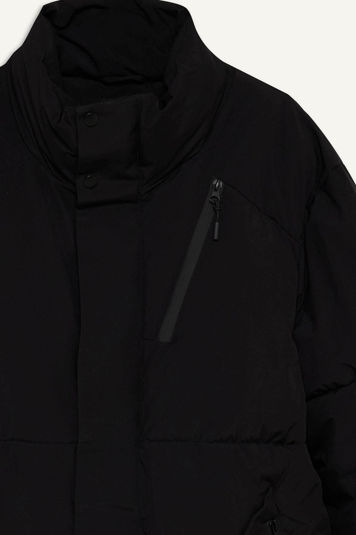 Su İtici Regular Fit Dik Yaka İç Cepli Fermuarlı Cepli Mont