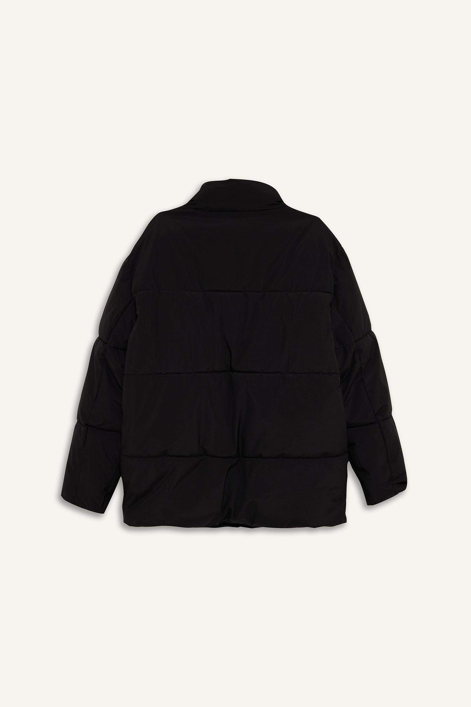 Su İtici Regular Fit Dik Yaka İç Cepli Fermuarlı Cepli Mont