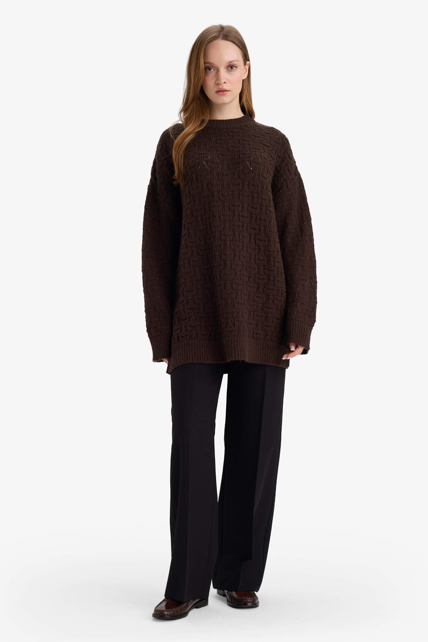 Tunique Tricot Coupe large Col arrondi