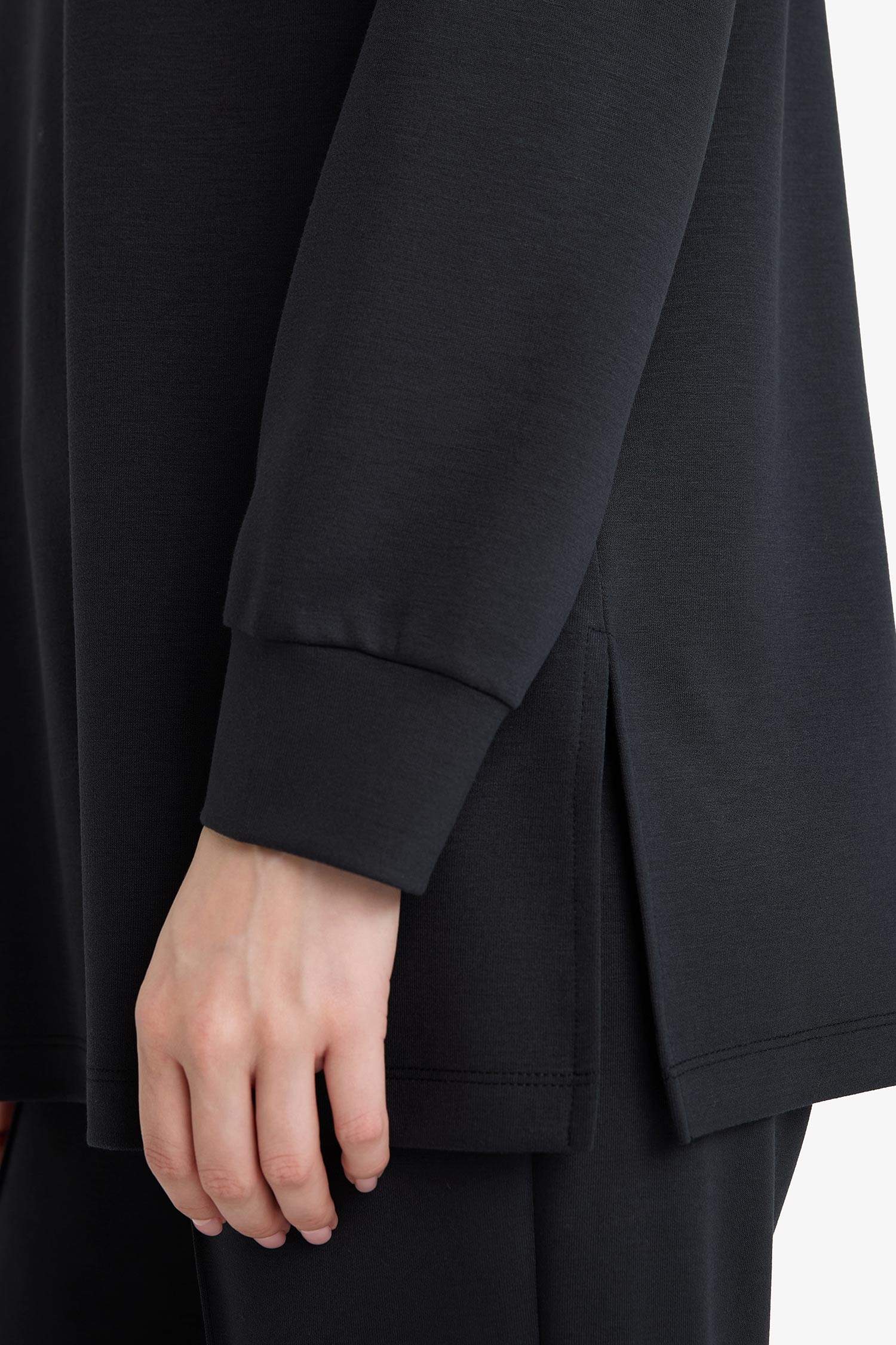 Regular Fit Fermuarlı Yaka Uzun Kollu Tunik