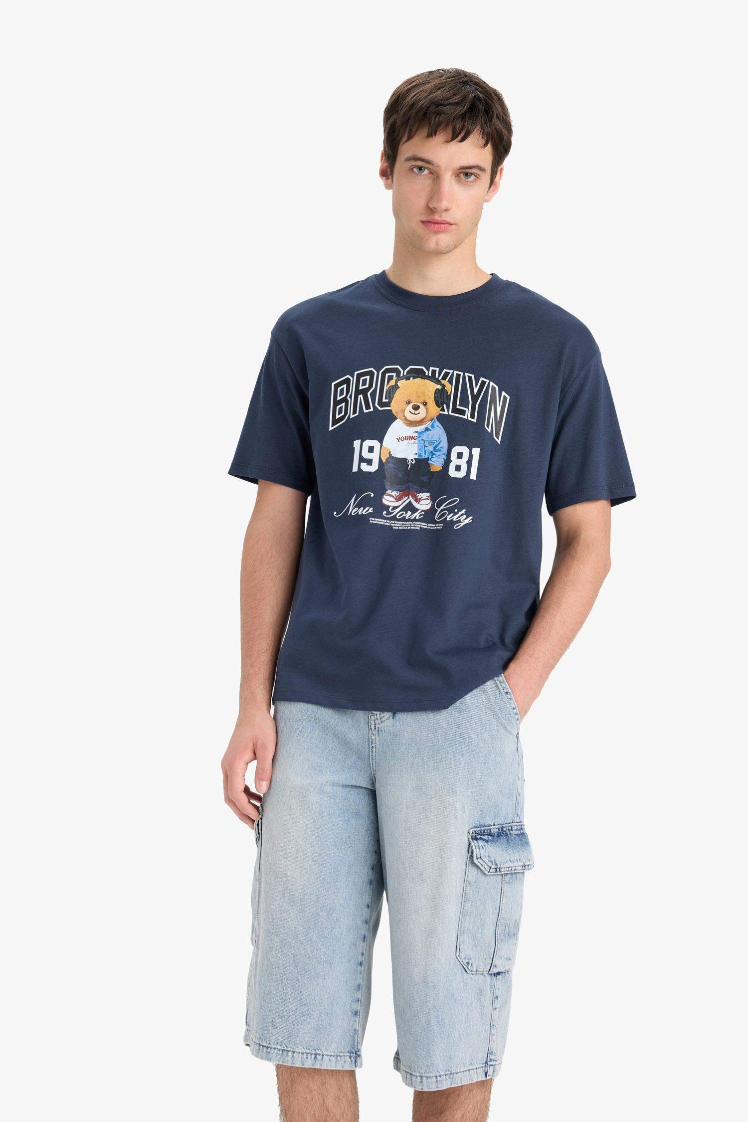 Cotton Denim Bermuda Shorts