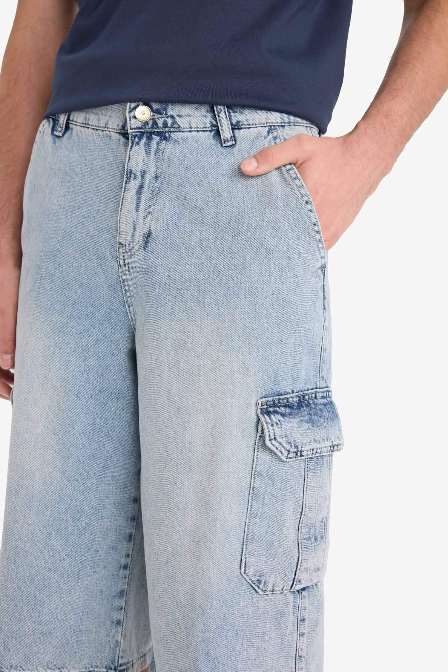 Cotton Denim Bermuda Shorts