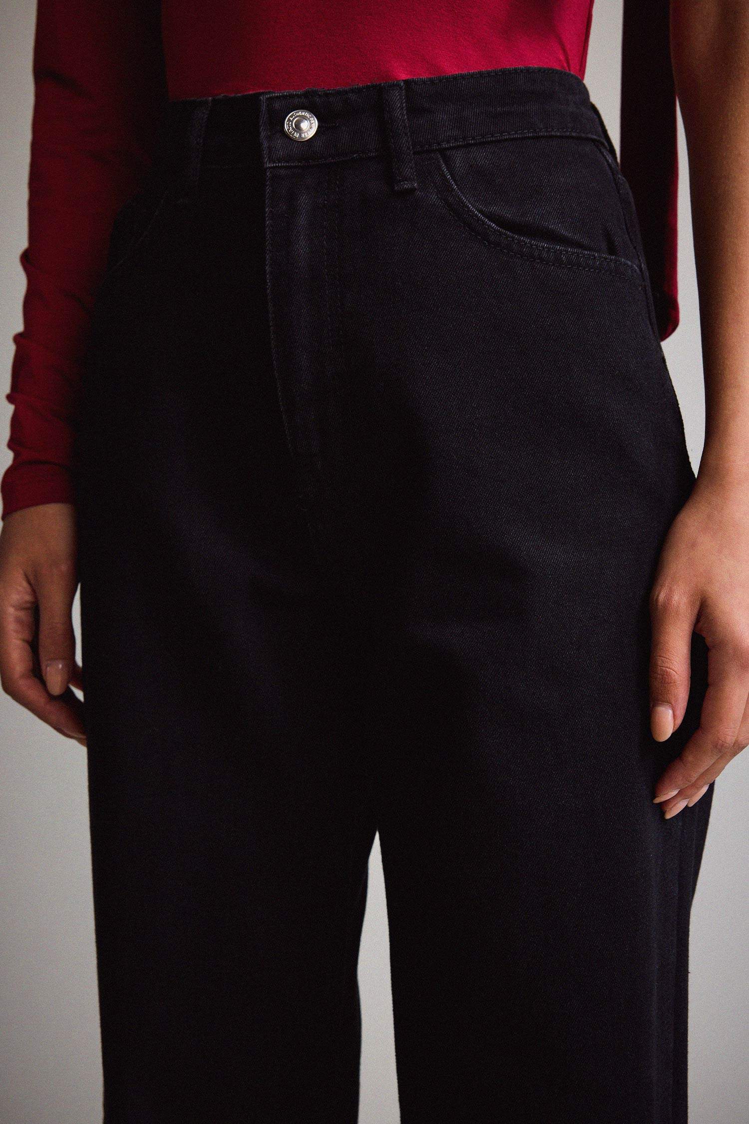 Straight Wide Yüksek Bel Uzun Jean Pantolon