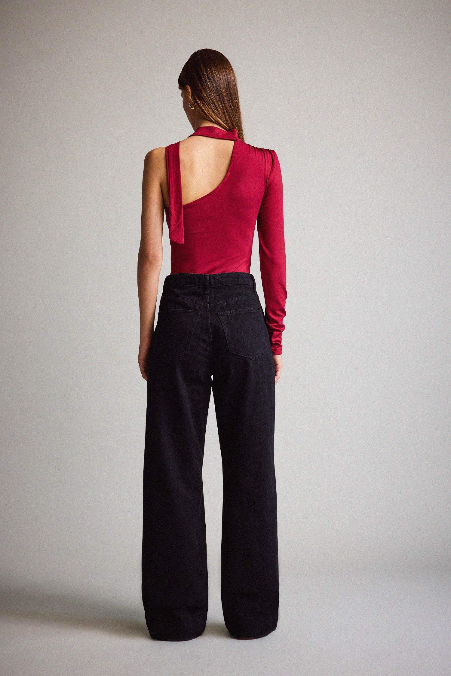 Straight Wide Yüksek Bel Uzun Jean Pantolon