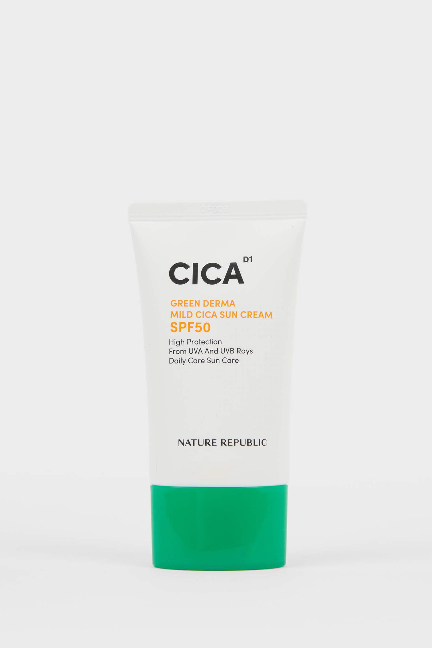 Nature Republic Green Derma Cica Sunscreen SPF 50 50ml – Yatıştırıcı & Yüksek Korumalı Güneş Kremi