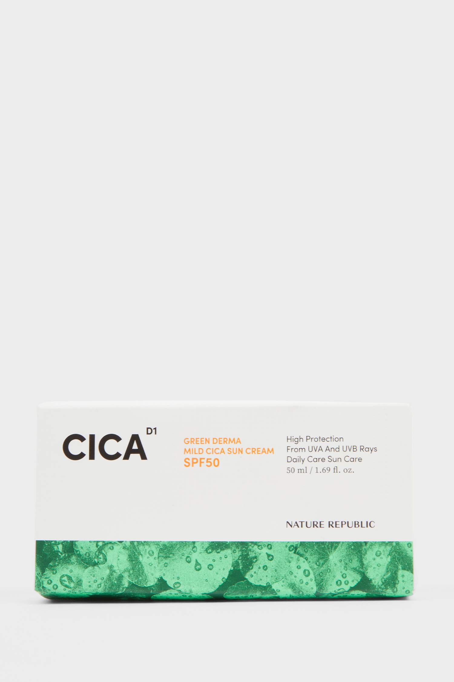 Nature Republic Green Derma Cica Sunscreen SPF 50 50ml – Yatıştırıcı & Yüksek Korumalı Güneş Kremi